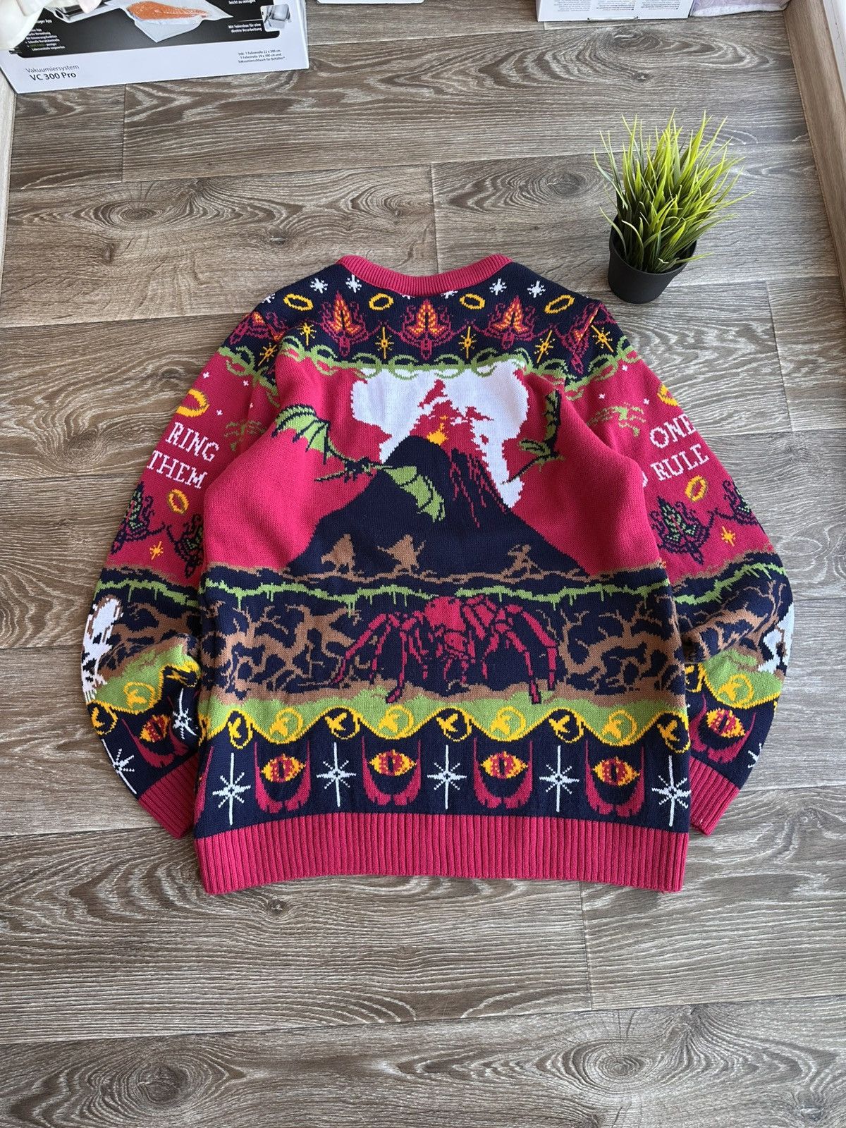 Vintage 🔥 Lord of the Rings Epic Art Movie Sweater Pullover Shirt Size US L / EU 52-54 / 3 - 2 Thumbnail
