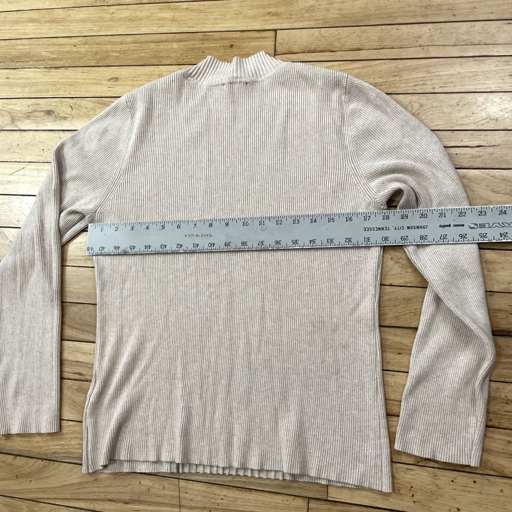 Vintage INC International Concepts Sweater Women 2XL Tan Boho Western Preppy Mock Neck Pullover Knit Stretch Size 2XL Womens Size XXL / US 16-18 / IT 52-54 - 7 Thumbnail