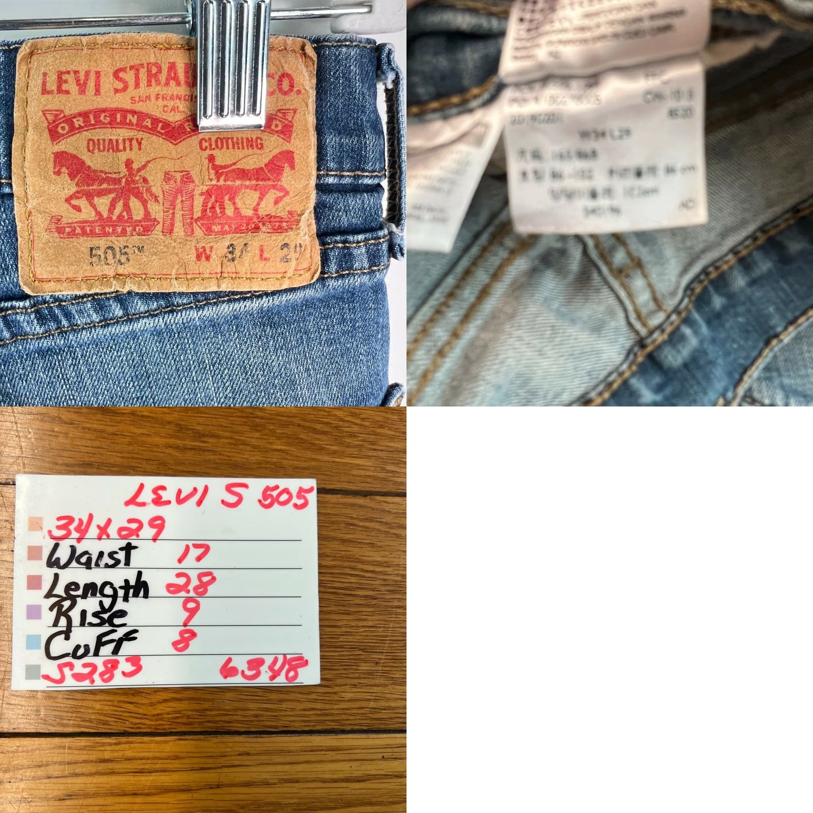Levi's Levi's Jeans Mens 34X29 Blue Denim Regular Fit 5-Pocket Button Size US 34 / EU 50 - 8 Thumbnail