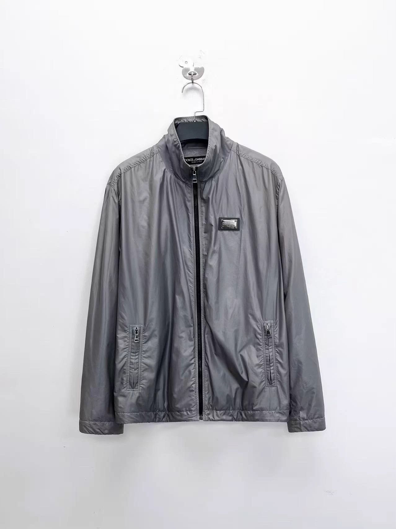 Dolce & Gabbana D&G Gray Nylon Logo Padded Jacket Unisex 48 Size US M / EU 48-50 / 2 - 1 Thumbnail