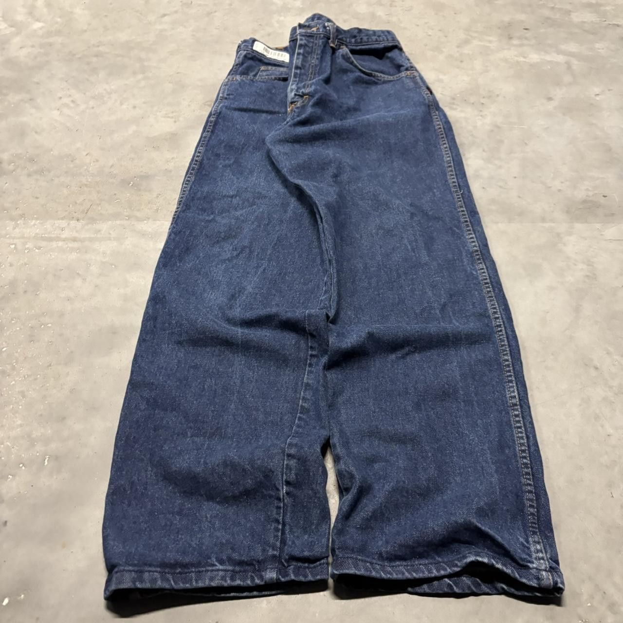 Japanese Brand × Vintage Crazy Vintage Y2K/2000s Dark Blue Wash Essential Denim Jeans! Size US 34 / EU 50 - 3 Thumbnail