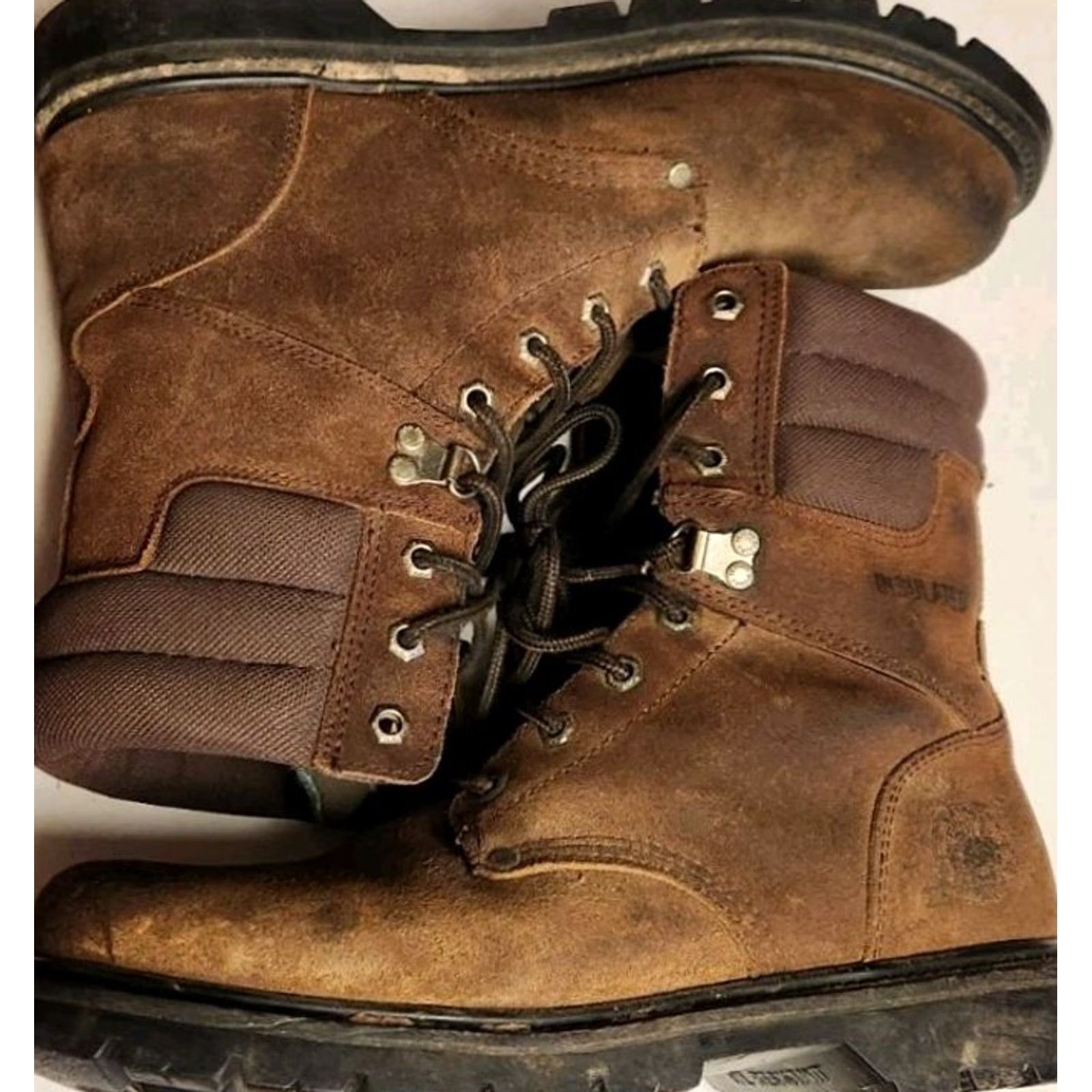 Vintage Brahma Poliyou Boots Mens 10.5 Brown Slip And Oil Resistant Lace Up Work Lace Up Boots Mens 10.5 Brown Slip And Oil Resistant Lace Up Work Lace Up Size US 11 / EU 44 - 2 Thumbnail