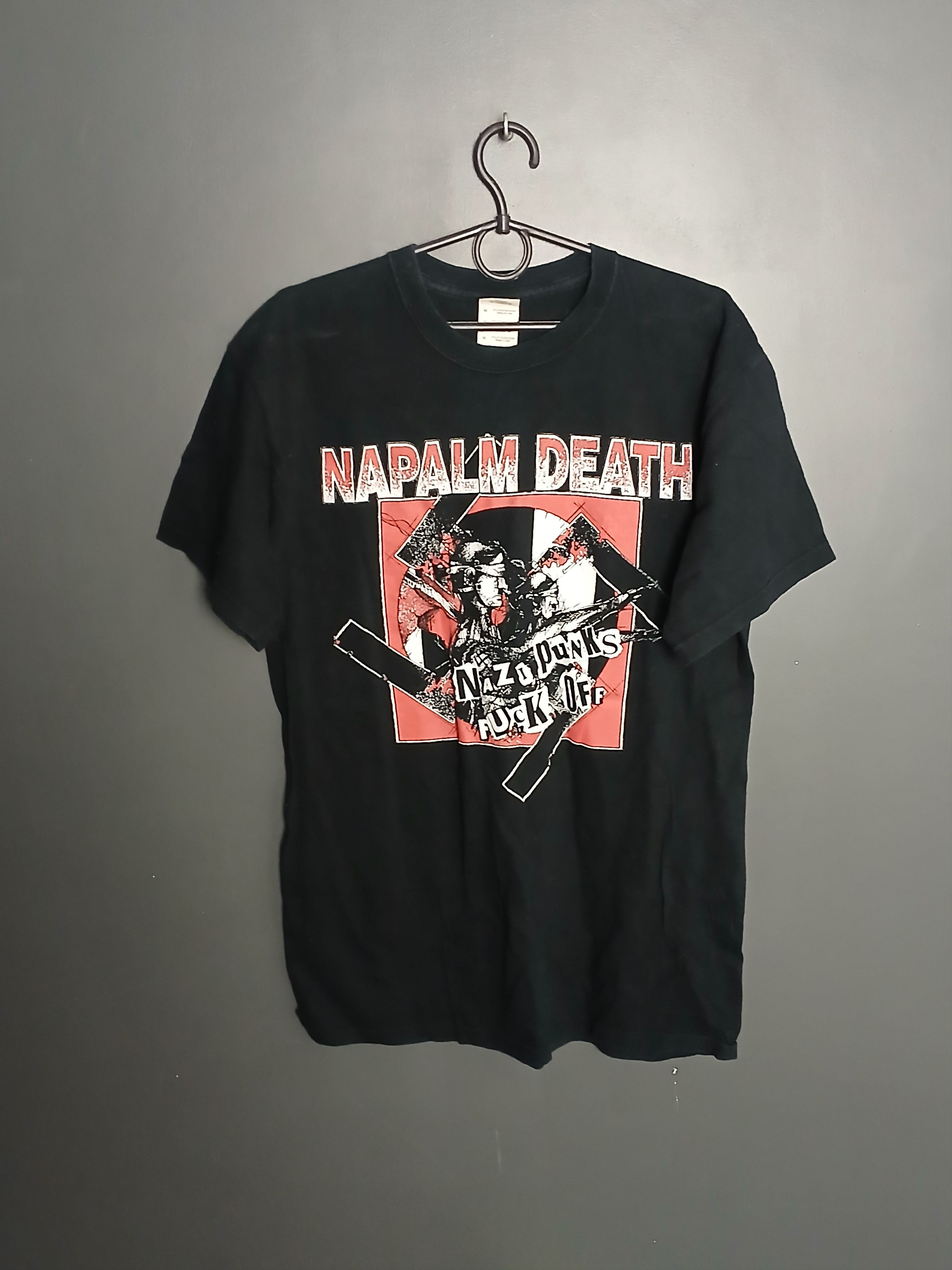 Band Tees × Vintage Vintage 2003 Napalm Death Nazo Punks Fuck Off T-Shirt Size US M / EU 48-50 / 2 - 1 Thumbnail