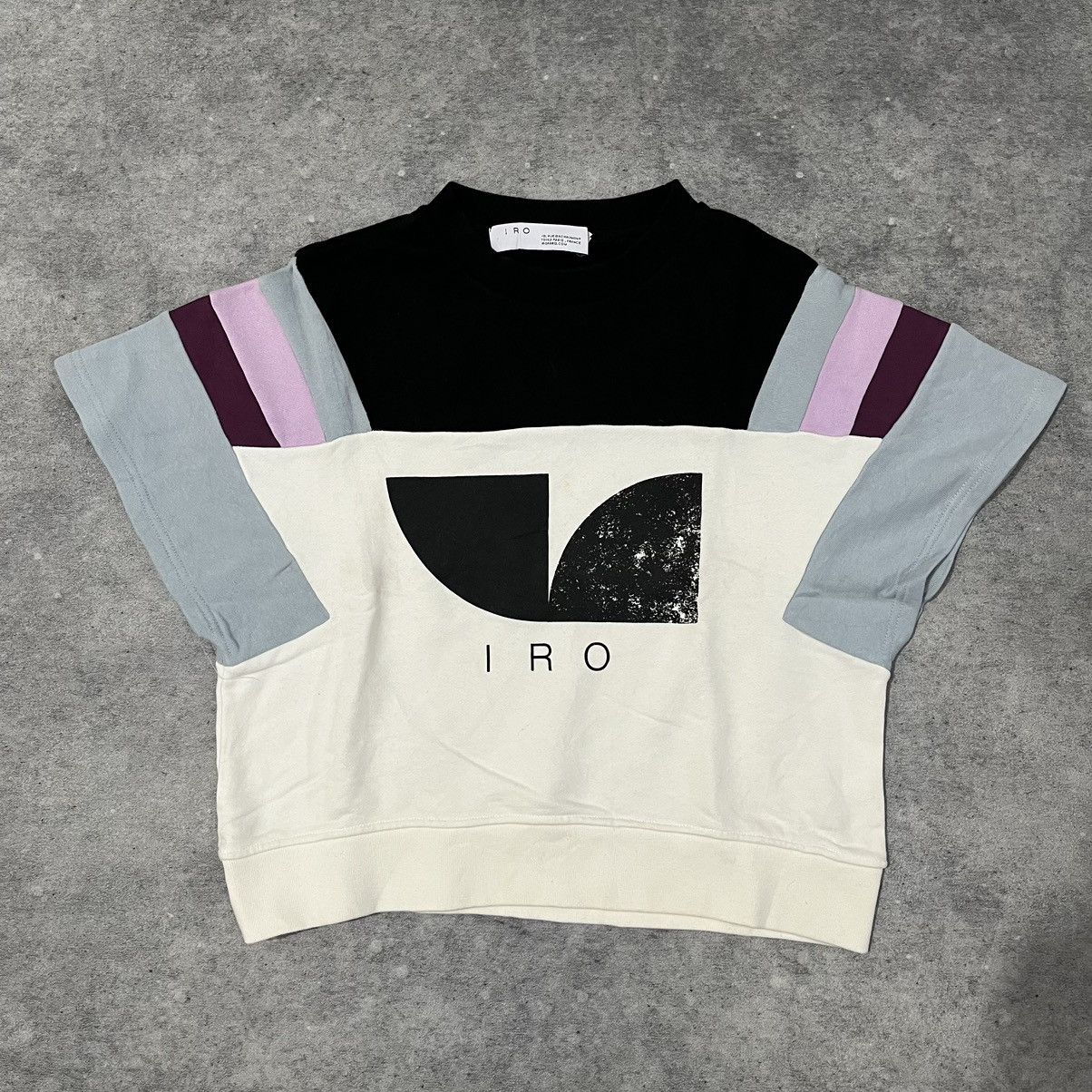 Designer × Iro Iro Crop Short Sleeved Sweatshirt Size S / US 4 / IT 40 - 1 Thumbnail