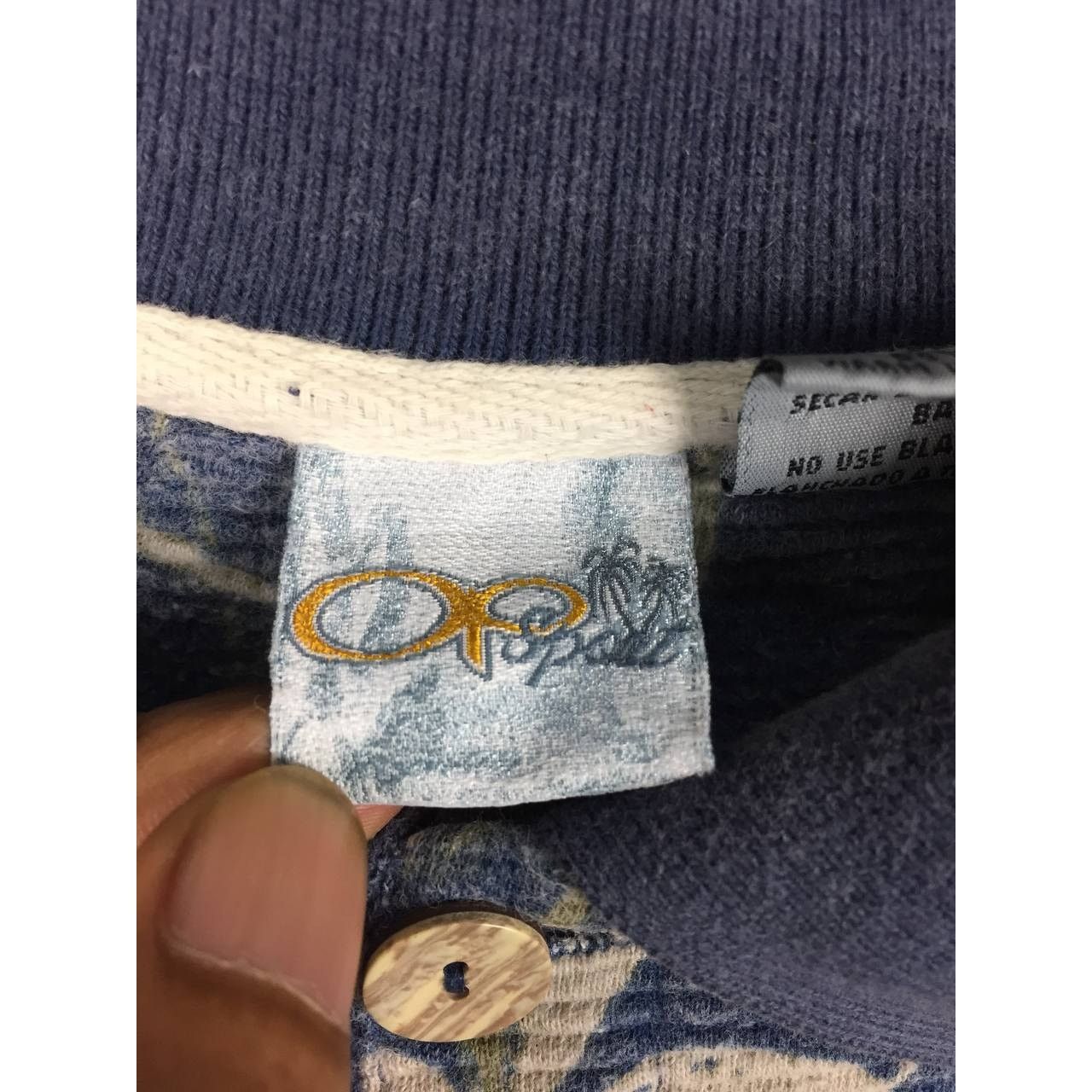Ocean Pacific × Vintage Vtg 90s OP Ocean Pacific Bamboo Leaves AOP Polo Tee Size US M / EU 48-50 / 2 - 12 Thumbnail