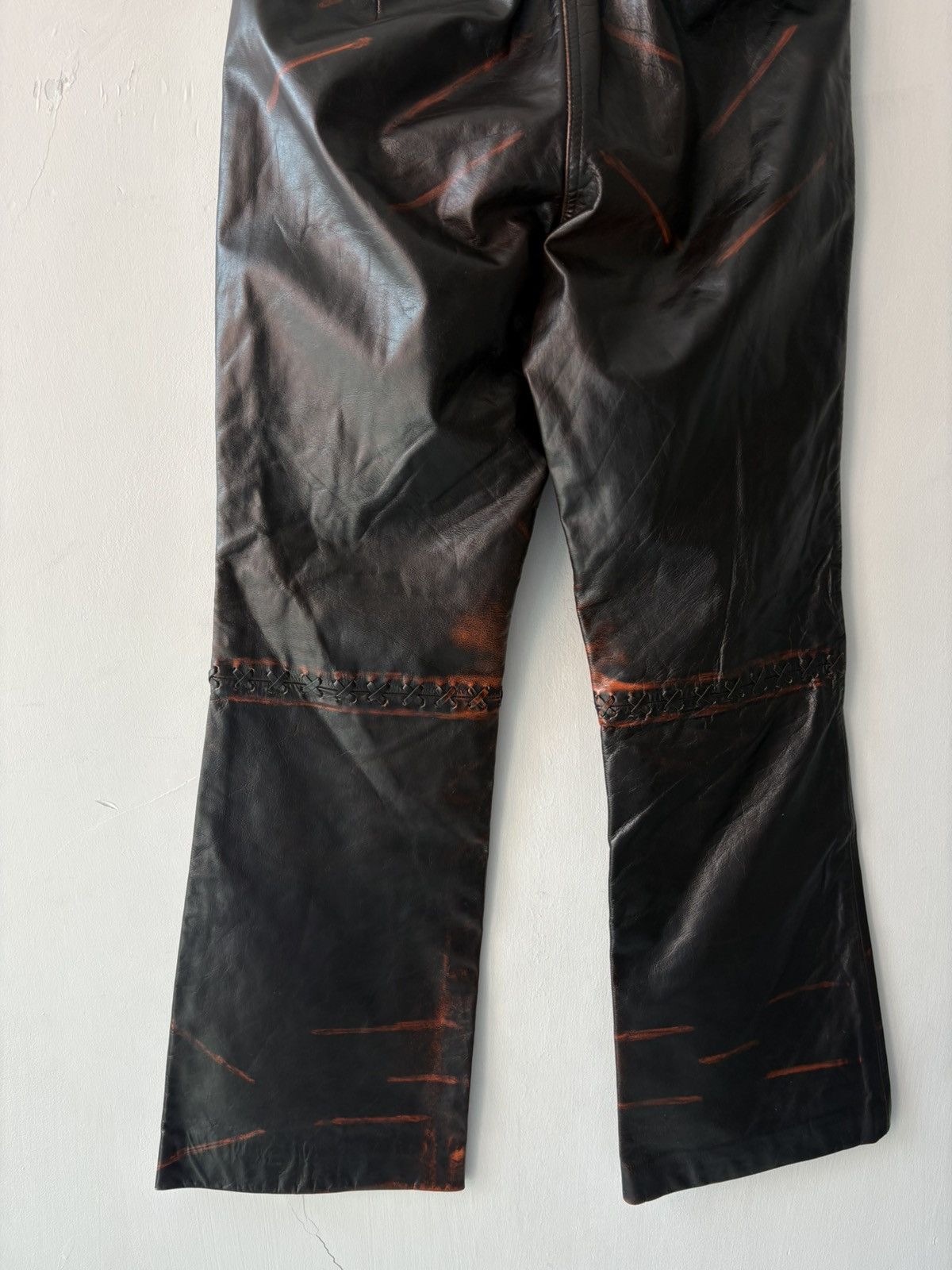 Vintage Vintage leather trousers Size 27" / US 4 / IT 40 - 17 Thumbnail
