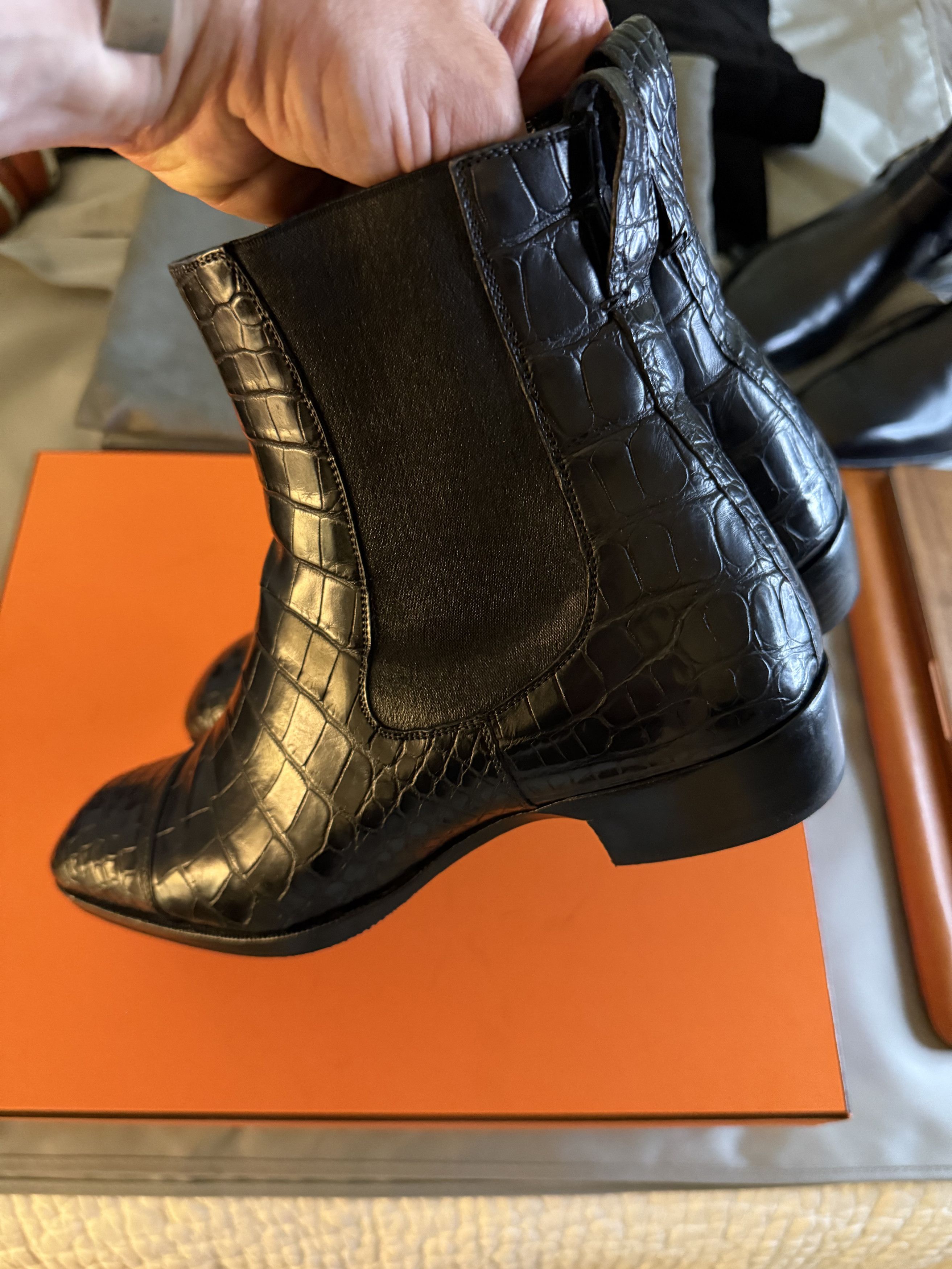 Tom Ford The A-List Ultra-Rare $17,800 w/tax Alligator Chelsea Boots Size US 8.5 / EU 41-42 - 18 Thumbnail