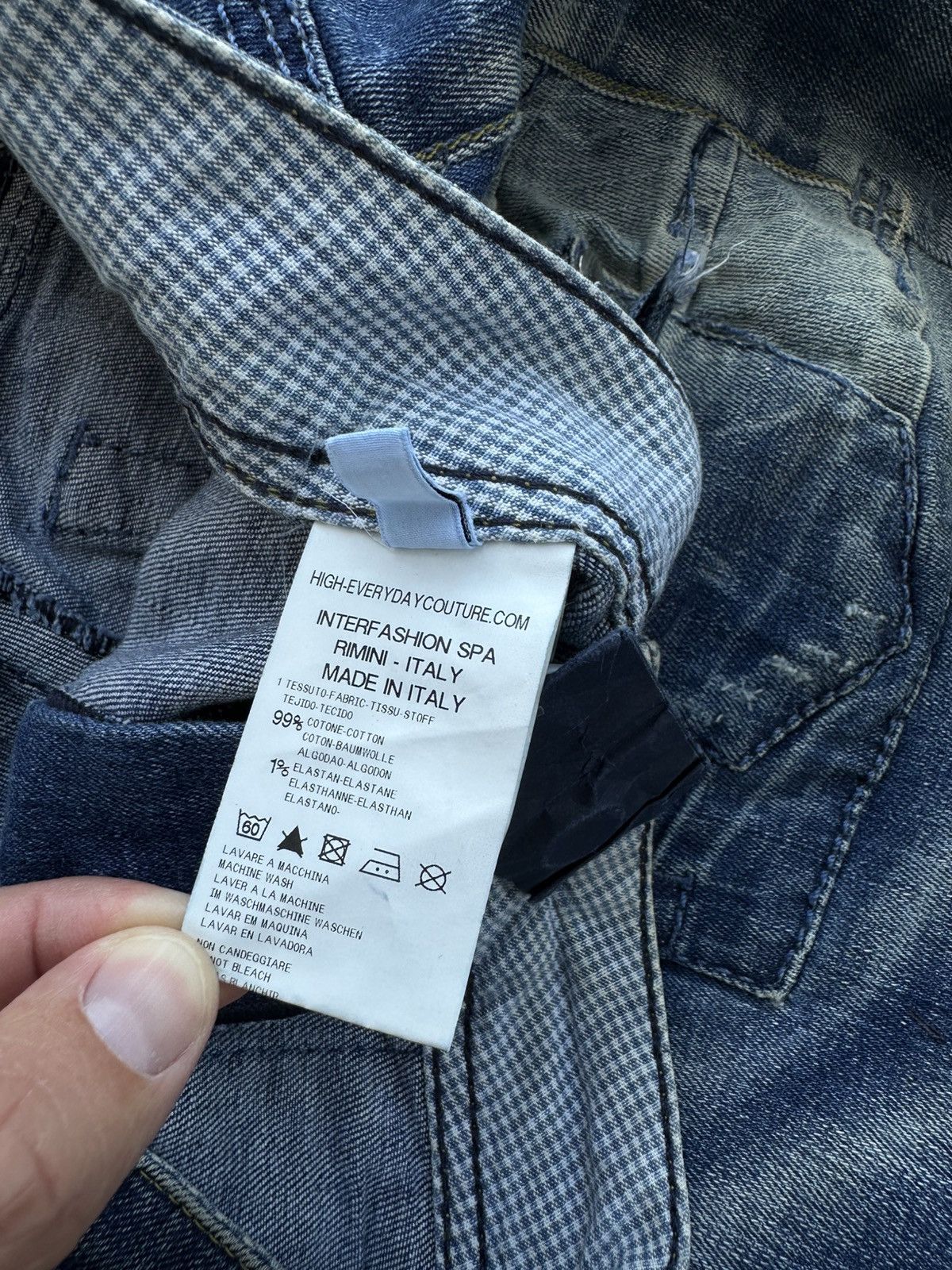 Vintage High Everyday Couture Distressed Jeans Italy Carpenter Cargo Size 34" / US 12 / IT 48 - 12 Thumbnail