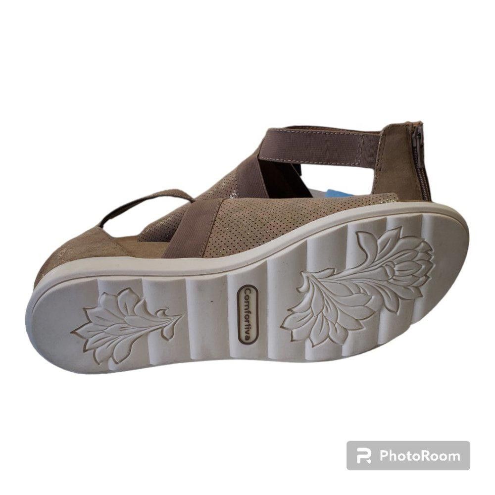 Designer Comfortiva Paisley Metallic Pillowtop Memory Foam Sandal 9.5 Size US 9.5 / IT 39.5 - 4 Thumbnail