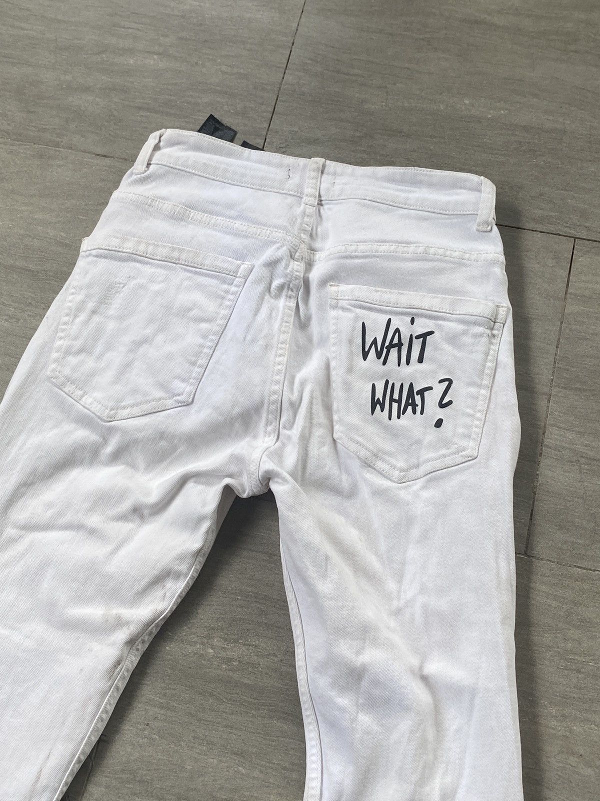Zara 💥Zara Man Distressed Patch work and graffiti denim Pants Size 27" / US 4 / IT 40 - 8 Thumbnail