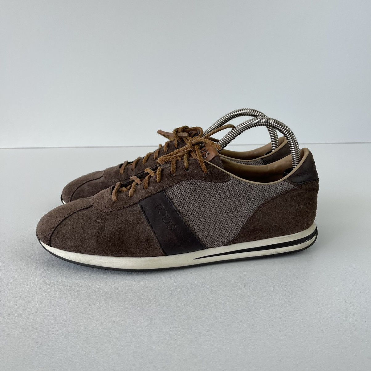 Tod's Tod’s Leather Mesh Sneakers Brown Made In Italy Rare Size US 10.5 / EU 43-44 - 3 Thumbnail