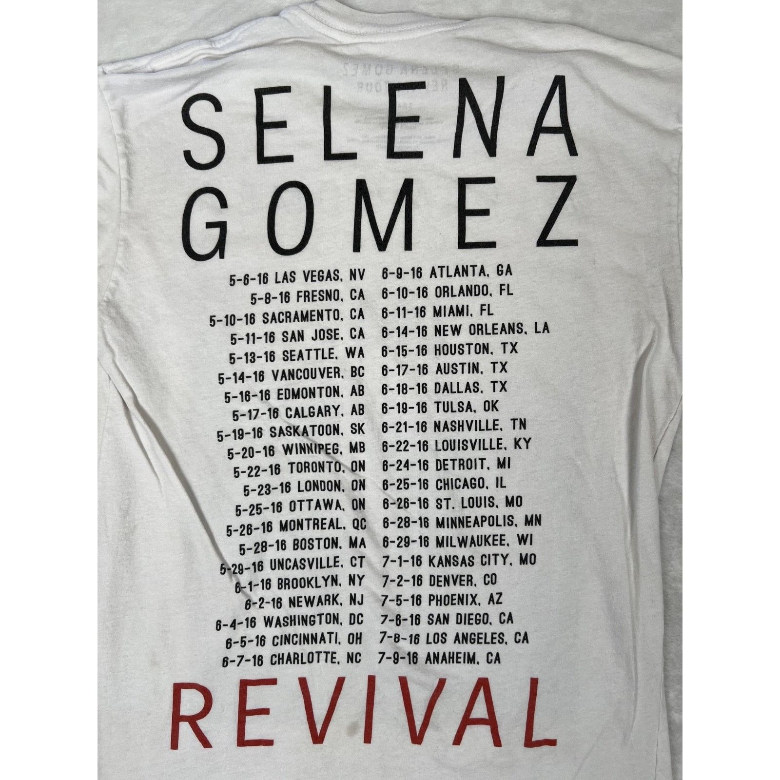 Other Selena Gomez 2016 Revival Tour Concert Shirt Size Small Size S / US 4 / IT 40 - 10 Thumbnail