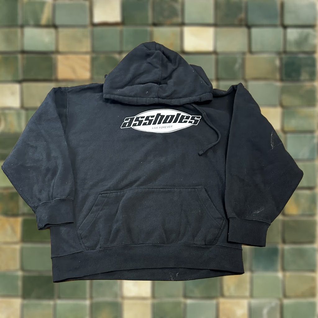 Olive Assholes*s Live Forever ASL Hoodie Sweatshirt Logo Large Black Size US L / EU 52-54 / 3 - 1 Thumbnail