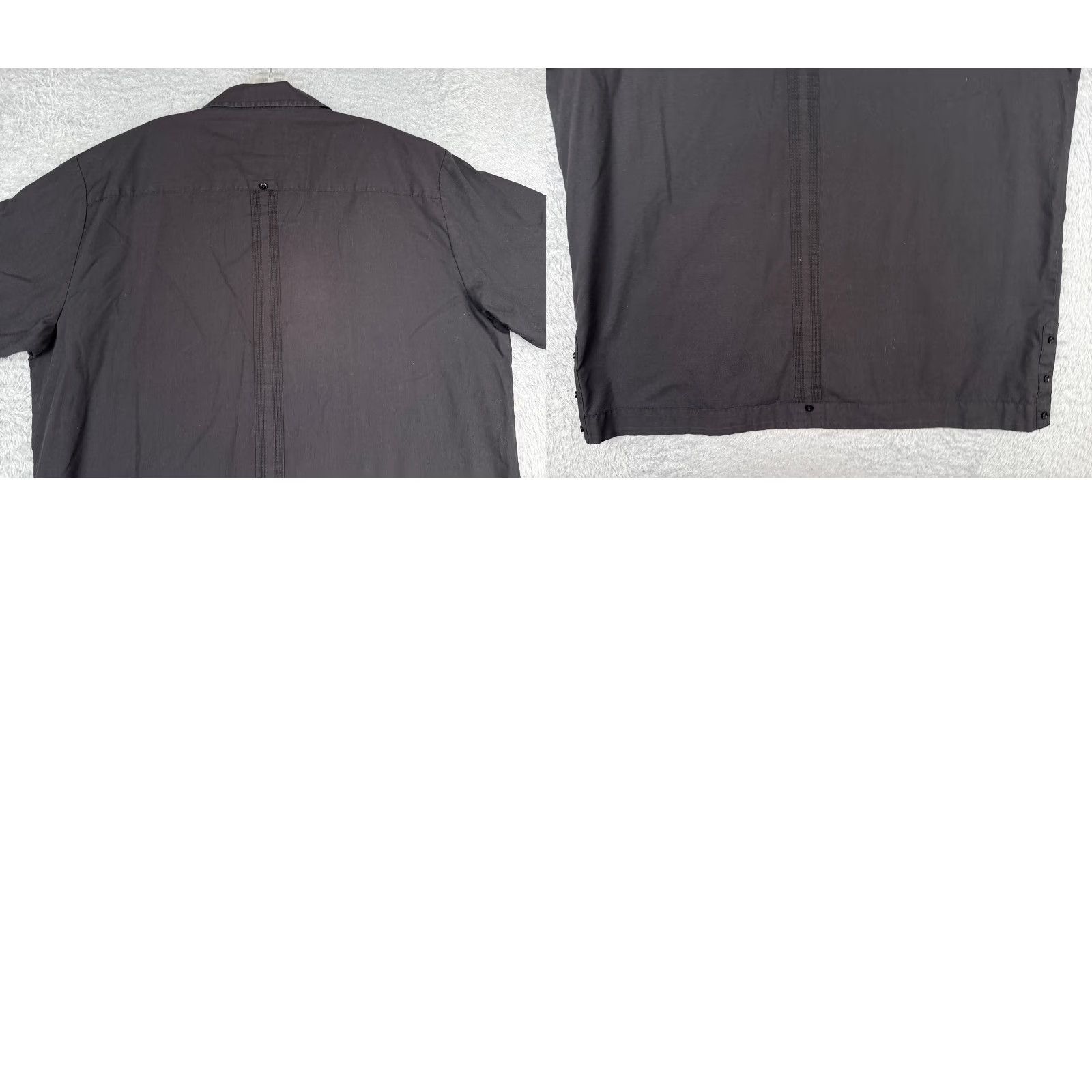 Vintage VINTAGE Solero Guayabera Shirt Adult XL Black Polyester Blend 4 Pocket Button-Up Short Sleeve Mens Size US XL / EU 56 / 4 - 9 Thumbnail