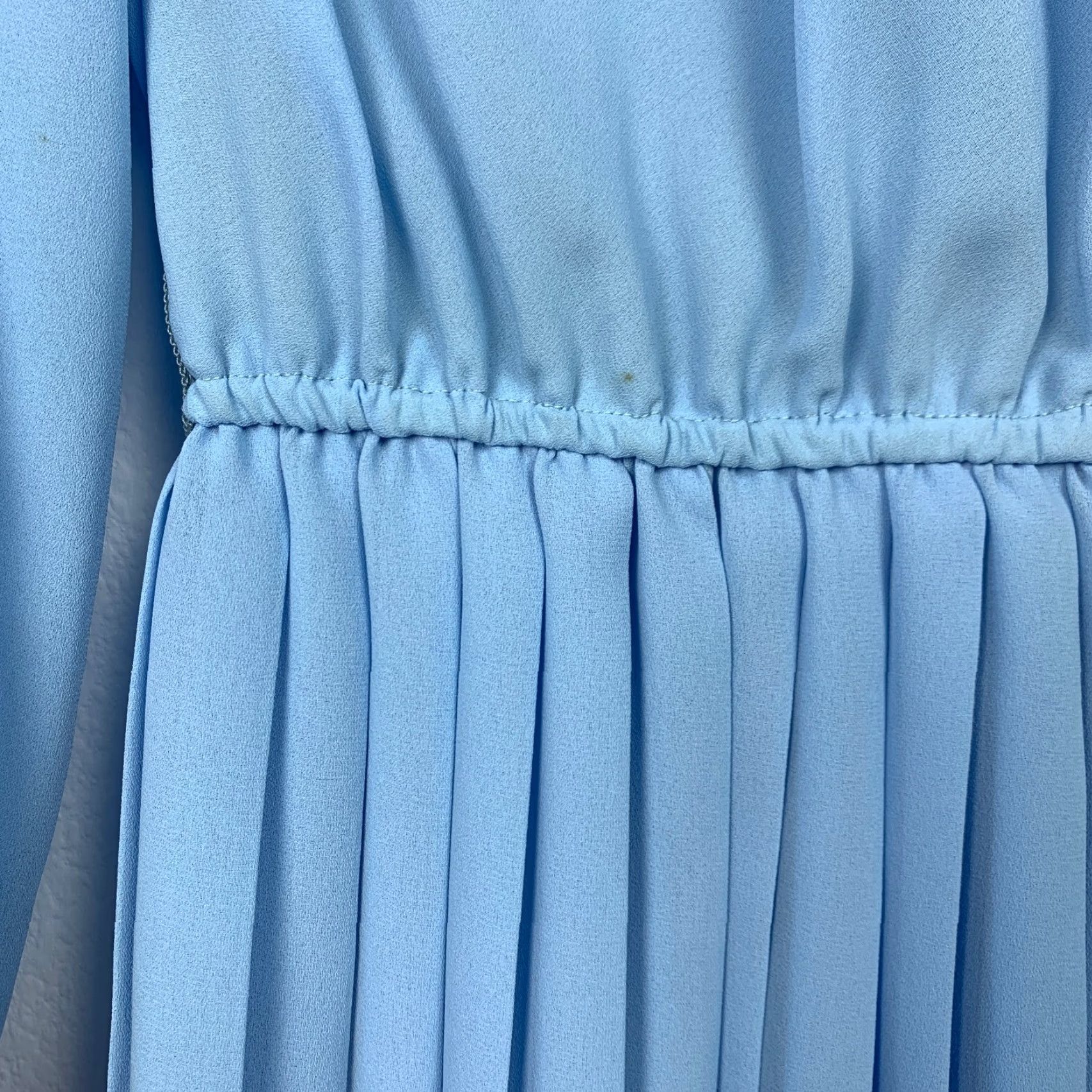 Vintage Vintage Mavinette Blue Pleated Twirl Secretary Dress Twee Size 6 80s Size M / US 6-8 / IT 42-44 - 4 Thumbnail