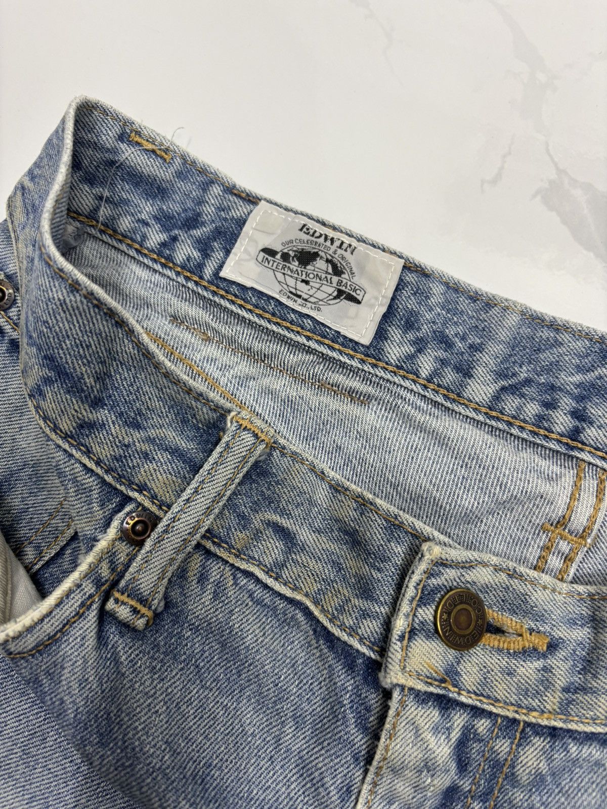Kapital 🔥VINTAGE EDWIN CUSTOM PATCHES DISTRESSED DENIM JEANS Size US 30 / EU 46 - 11 Thumbnail