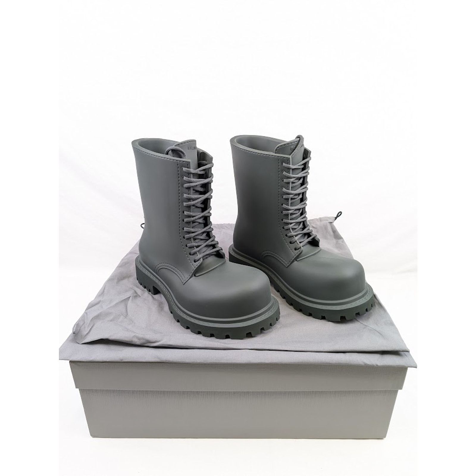 Balenciaga o1rshd1 Q:2 / Full Steroid Boots in Dark Khaki Size US 11 / EU 44 - 21 Thumbnail