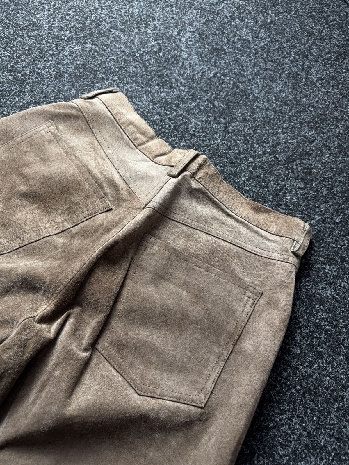 Genuine Leather Vintage 00s Retro Western Cowboy Leather Chrome Style Pants Size US 30 / EU 46 - 17 Thumbnail