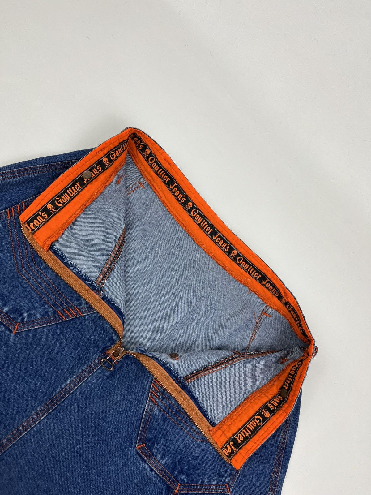 Jean Paul Gaultier × Vintage Vintage Jean Paul Gaultier JPG Skirt Denim Avantgarde Size 26" / US 2 / IT 38 - 8 Thumbnail
