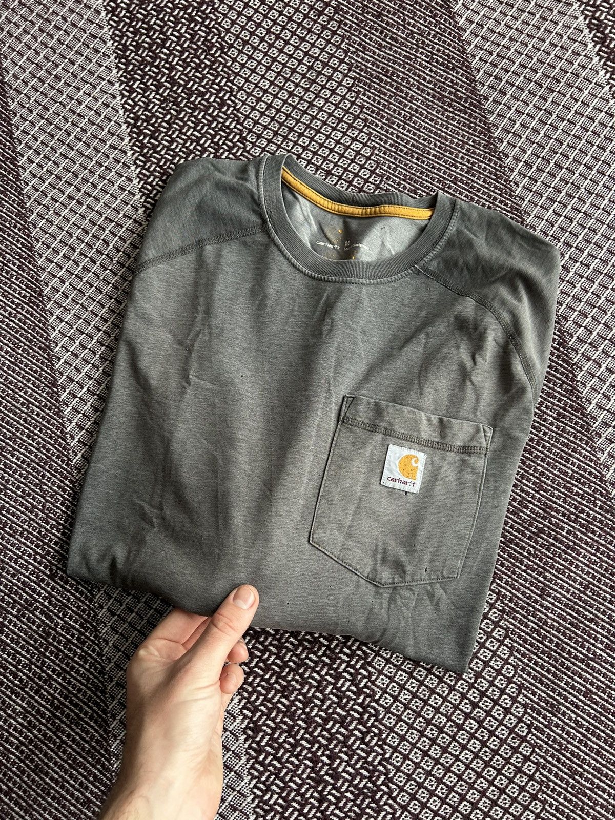 Carhartt Vintage Carhartt Distressed Faded Streetwear Long Sleeve Tee Size US M / EU 48-50 / 2 - 13 Thumbnail