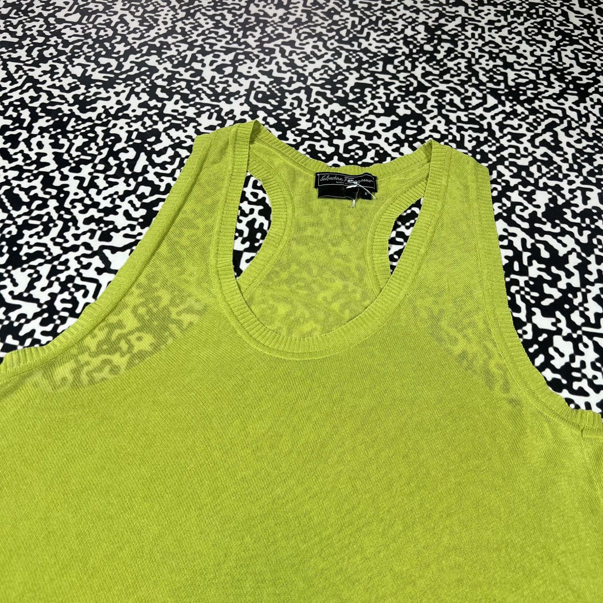 Salvatore Ferragamo Vintage 90s Salvatore Ferragamo Mesh Flared Maxi Dress Rare Size S / US 4 / IT 40 - 12 Thumbnail
