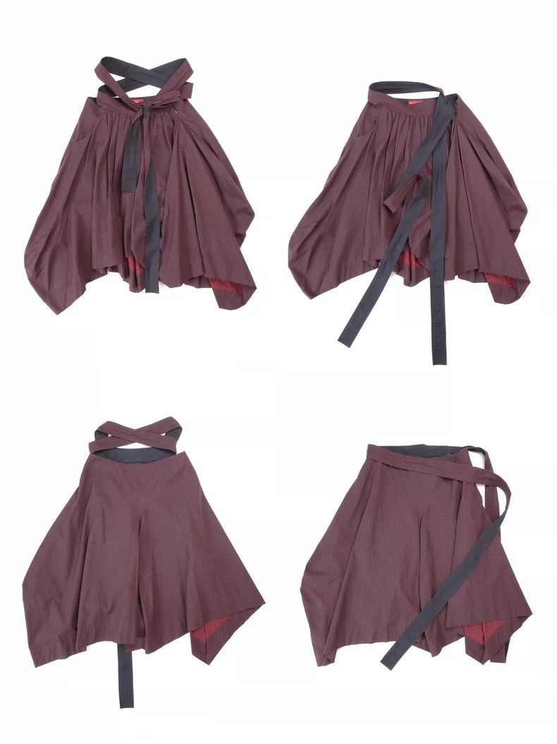 Vivienne Westwood Vivienne Westwood size2 A belt with irregular wine red hem Size 27" / US 4 / IT 40 - 4 Thumbnail
