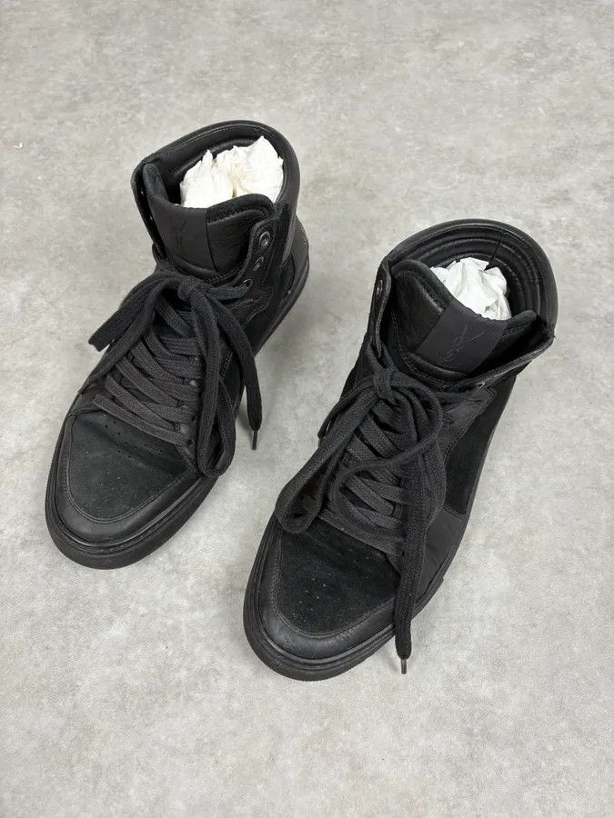 Yves Saint Laurent FW2002 Yves Saint Laurent Black Suede Leather High Sneakers Size US 7 / EU 40 - 3 Thumbnail
