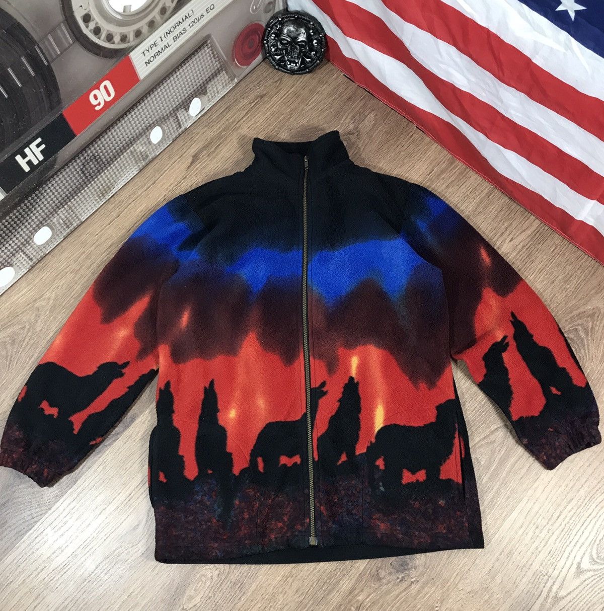 Other Jacques Lorant Wolf Animal Fleece Jacket Kanye West Style Size US L / EU 52-54 / 3 - 1 Thumbnail