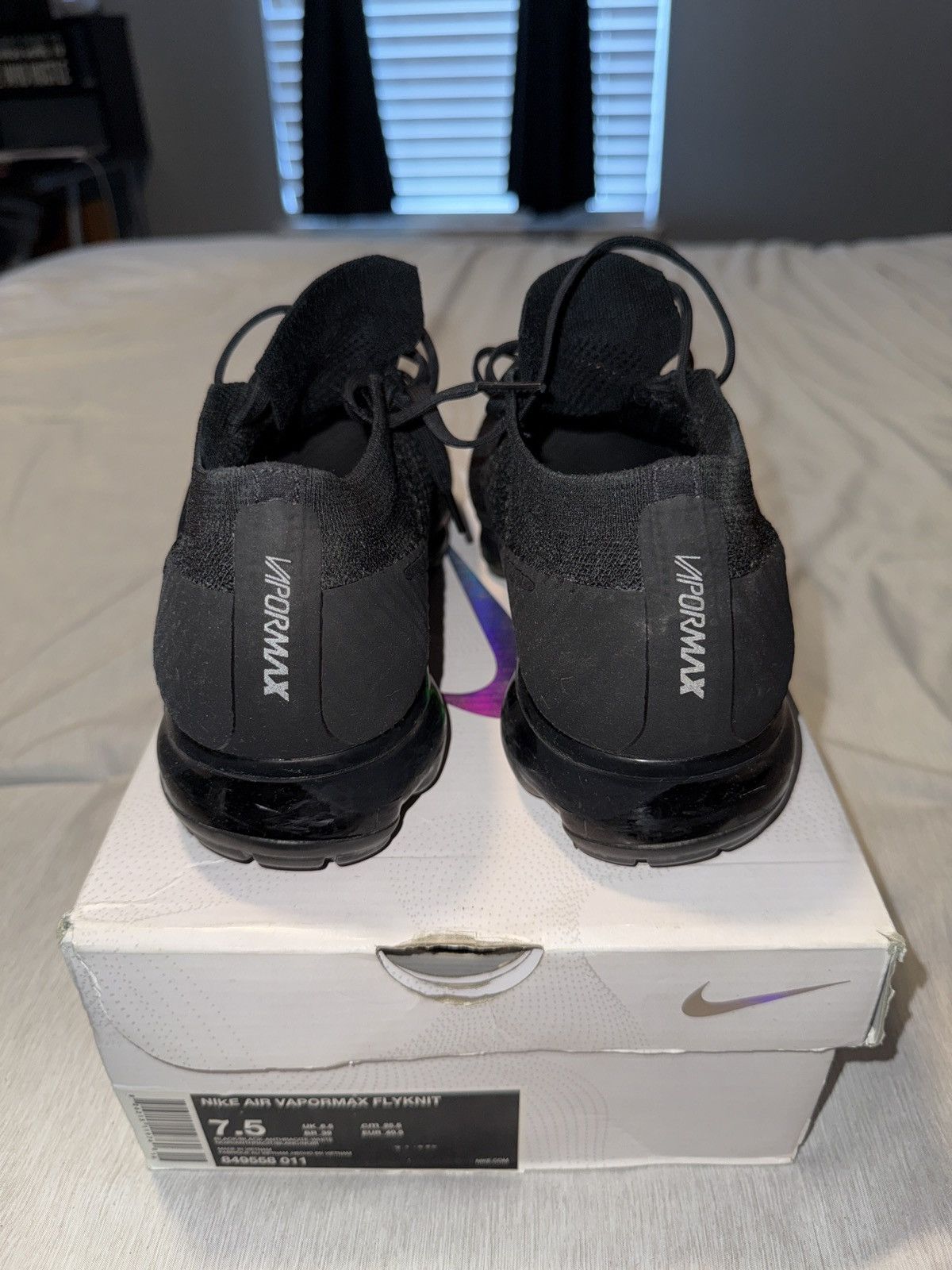 Nike Nike Air Vapormax Flyknit “Anthracite” 2017 Size US 7.5 / EU 40-41 - 3 Thumbnail