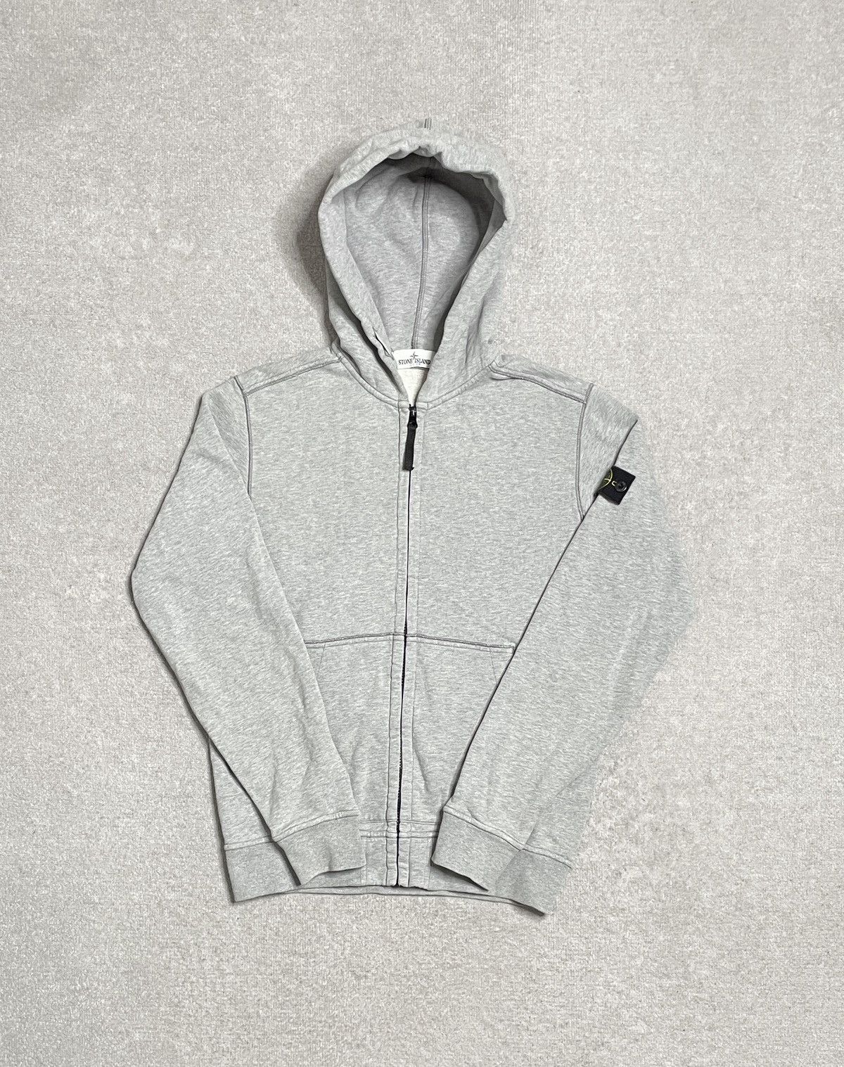 Grey Zip Hoodie Sweatshirt Stone Island Drip Streetwear