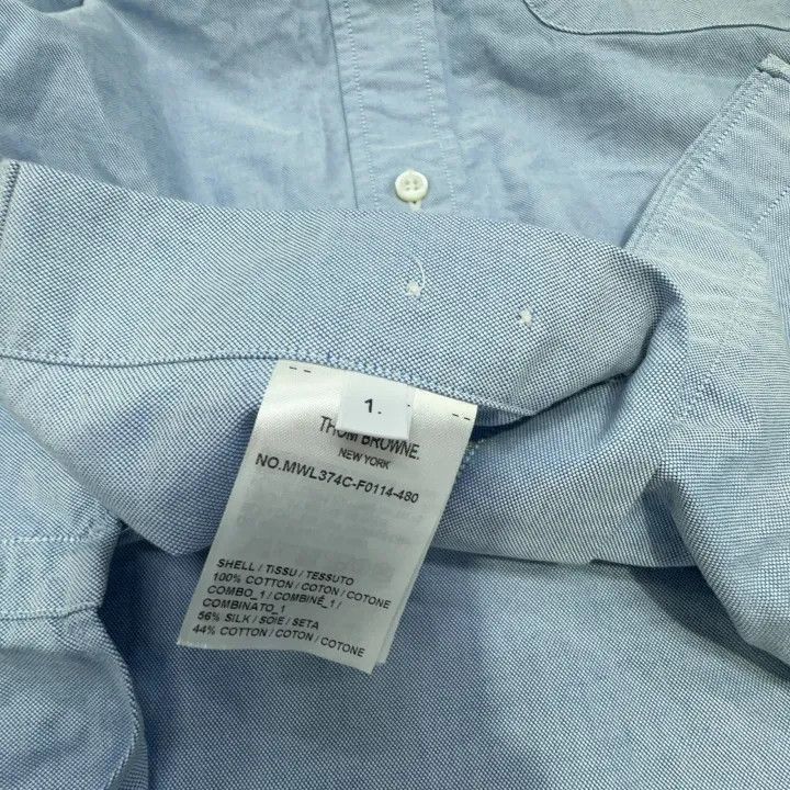 Thom Browne Thom Browne Light Blue Long Sleeve Button-Up Shirt -2507 Size US S / EU 44-46 / 1 - 3 Thumbnail