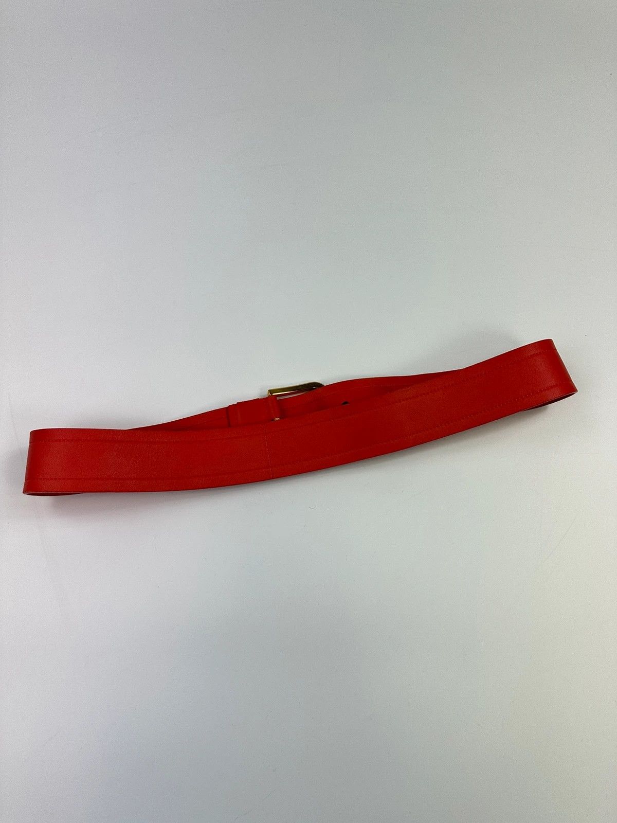 Prada Prada SS2010 Large Red Rose Gold Leather Belt Size ONE SIZE - 5 Thumbnail