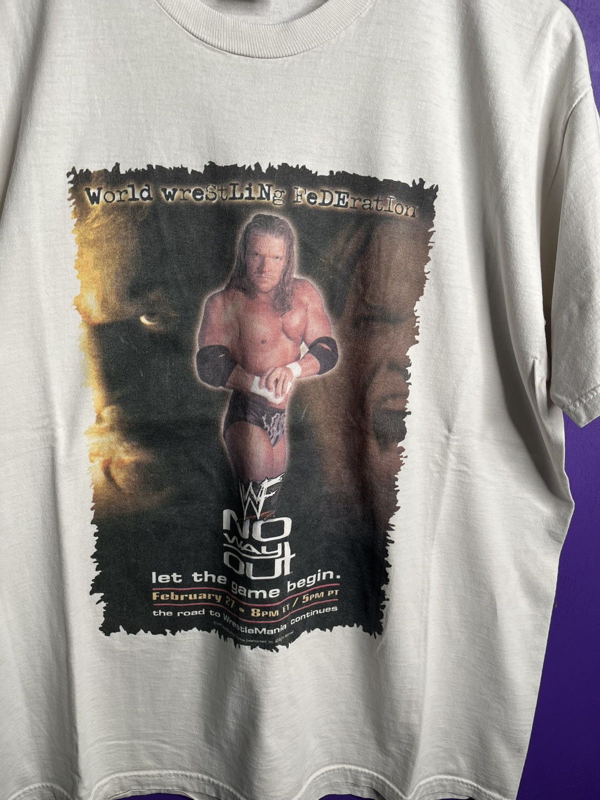 Vintage × WWF Vintage 1999 WWF triple H no way out t-shirt Size US L / EU 52-54 / 3 - 3 Thumbnail