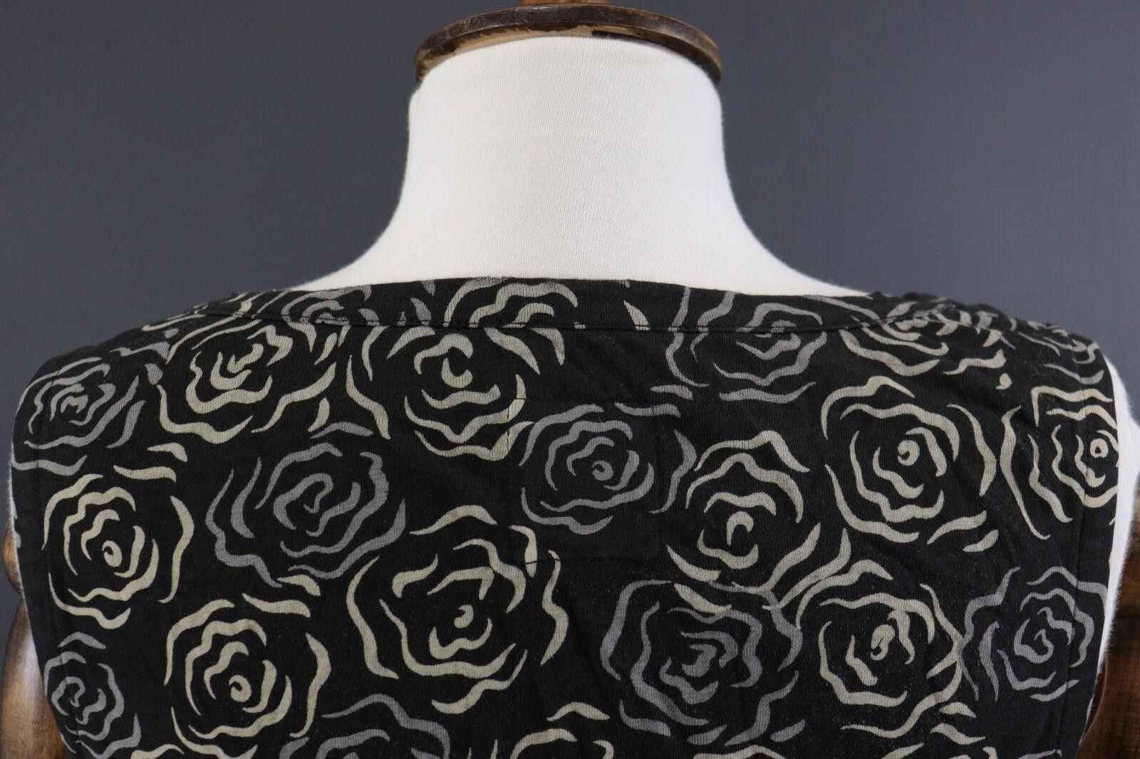 Designer Deerberg by Oska Black Floral Summer Blouson Dress Size L Size L / US 10 / IT 46 - 12 Thumbnail