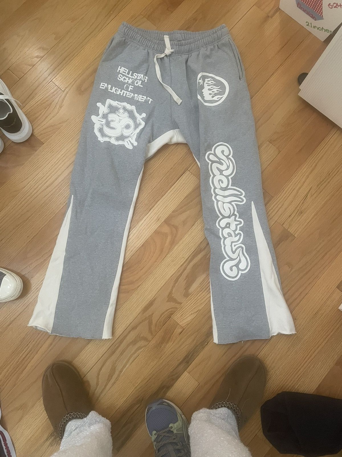 HELLSTAR Hellstar Grey Flare Sweatpants | Grailed