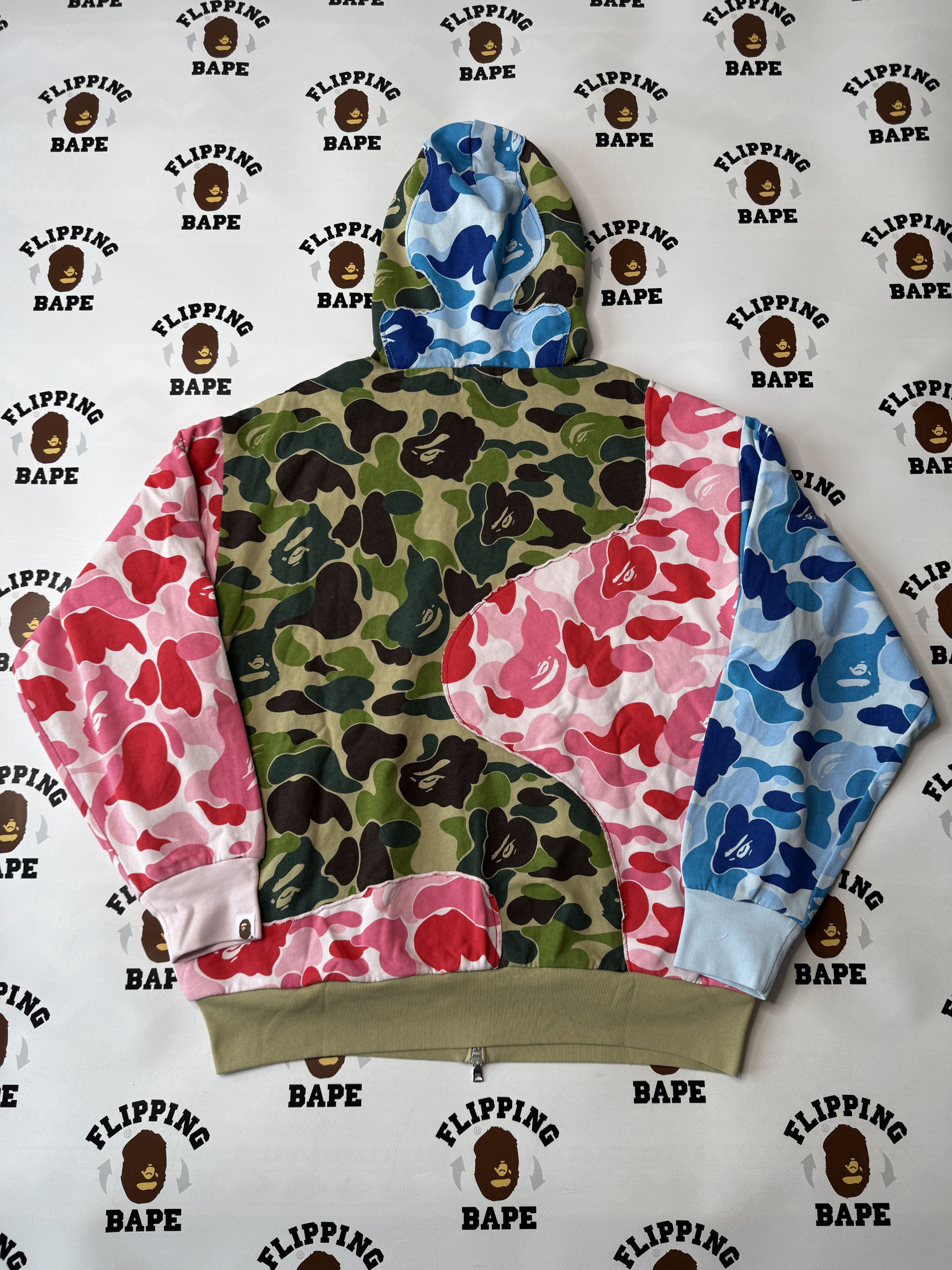Bape BAPE ABC CAMO PATCHWORK RELAXED FIT ZIP HOODIE | Grailed