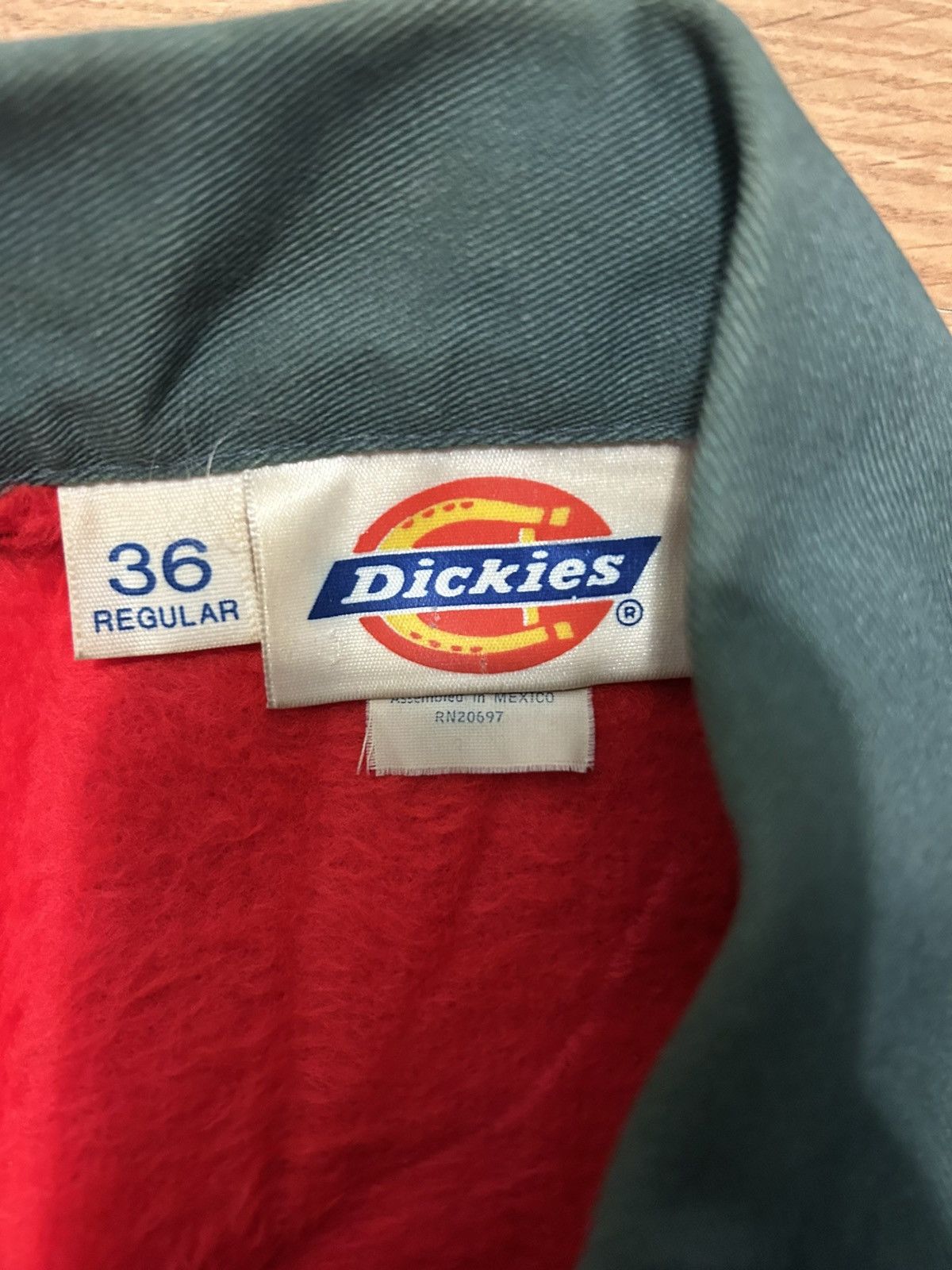Dickies Vintage 1990s Distressed Dickies Red Fur Lined Work Jacket Size US S / EU 44-46 / 1 - 3 Thumbnail