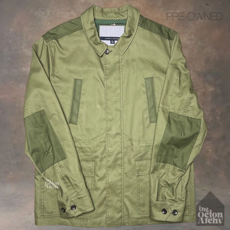 Tommy Hilfiger Vintage Tommy Hilfiger Military Green Jacket Size US XL / EU 56 / 4 - 1 Thumbnail