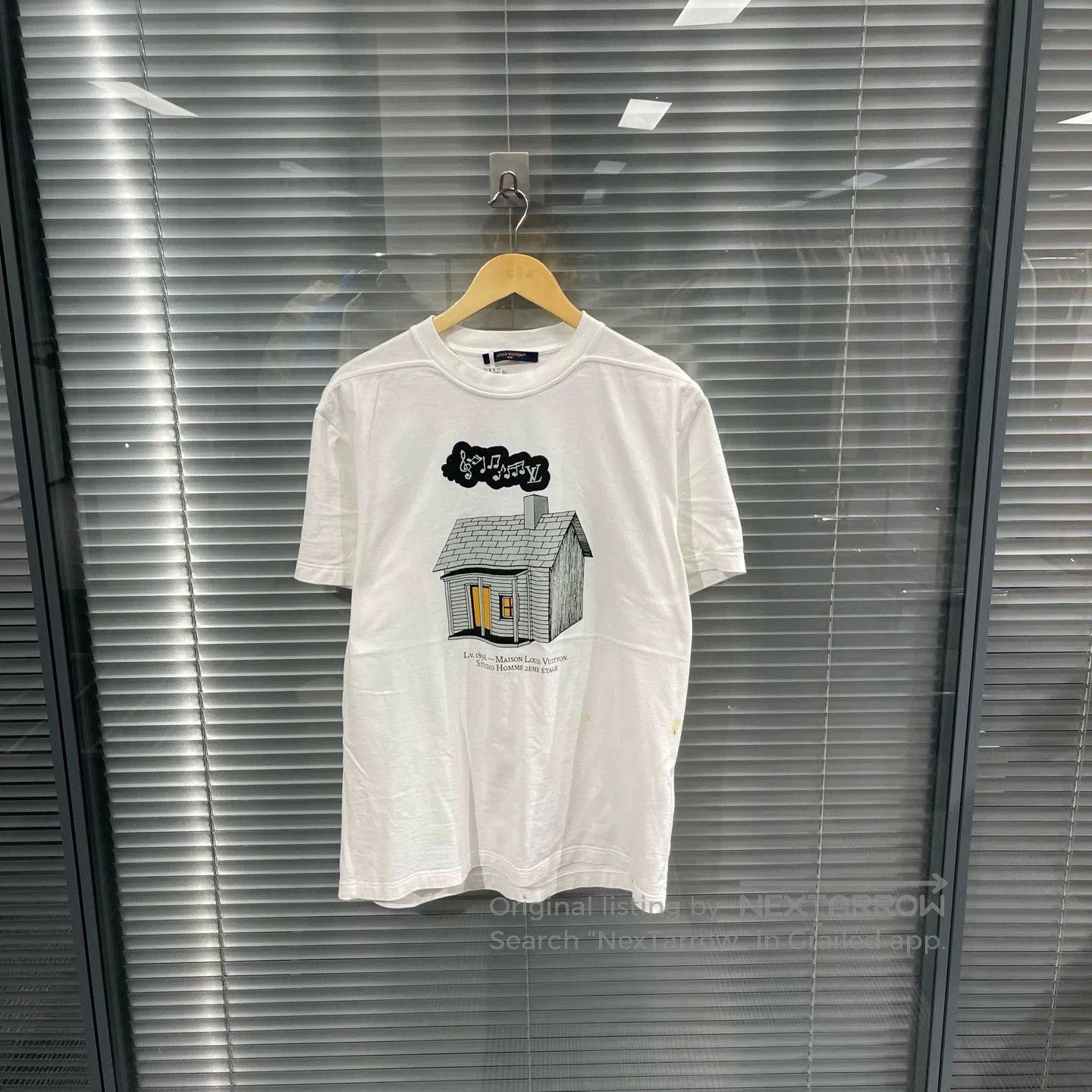 Louis Vuitton White House & Musical Notes Graphic Short Sleeve Tee. Size US L / EU 52-54 / 3 - 1 Thumbnail