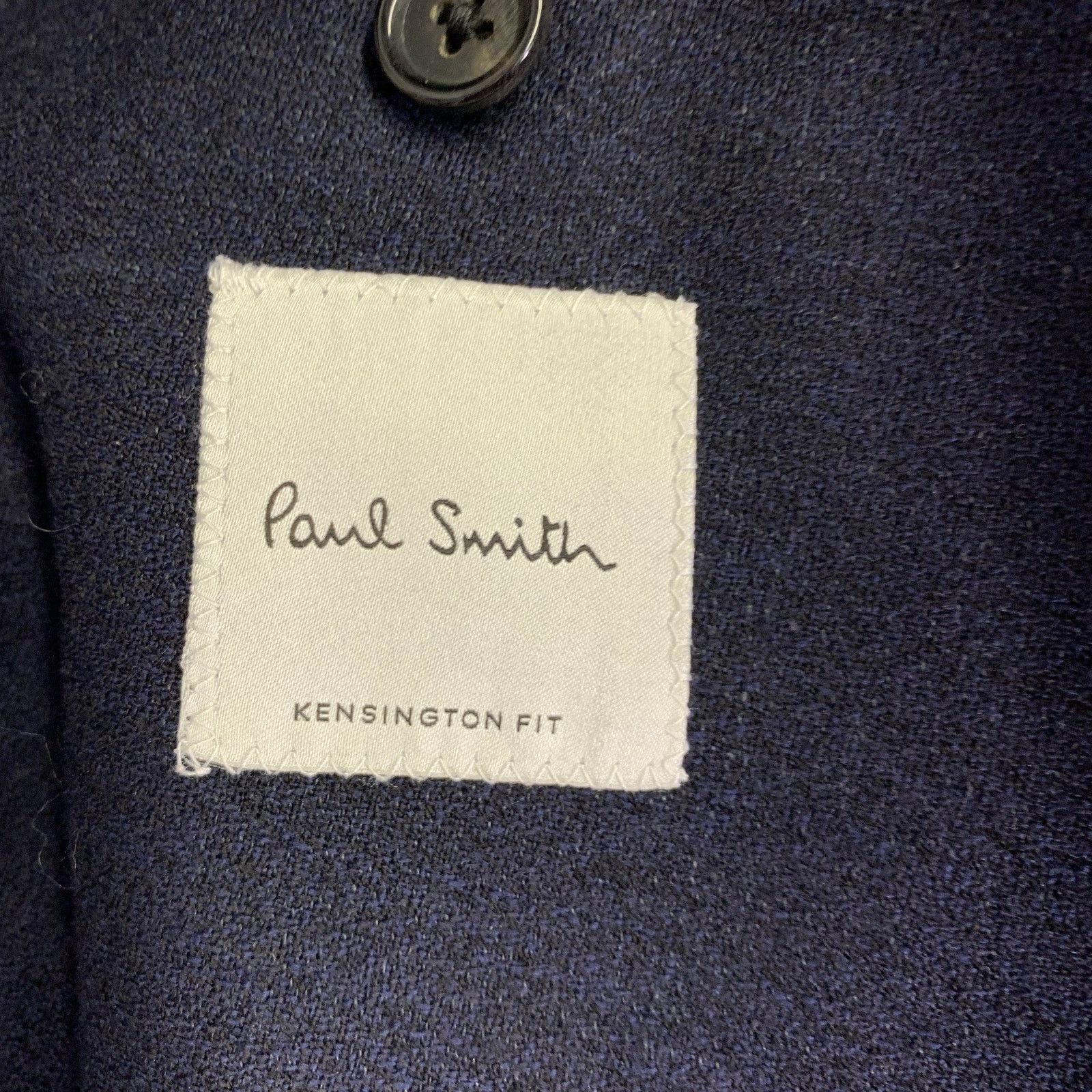 Paul Smith PAUL SMITH Size 40 Navy Wool Linen Peak Lapel Sport Coat Size 40R - 6 Thumbnail
