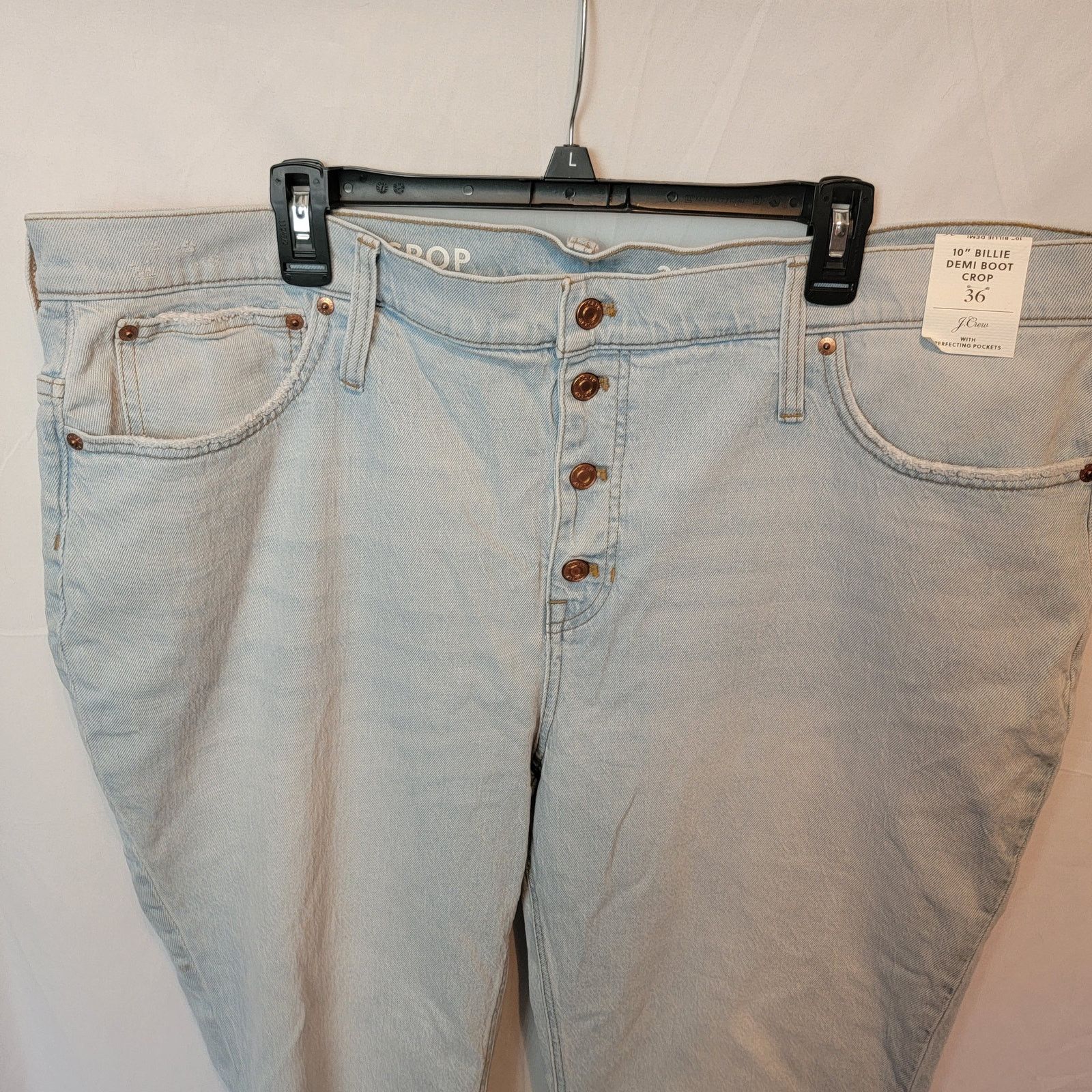 J.Crew J.Crew Light Wash Crop Bootcut Jeans Size 36 Size 36" / US 14 / IT 50 - 3 Thumbnail