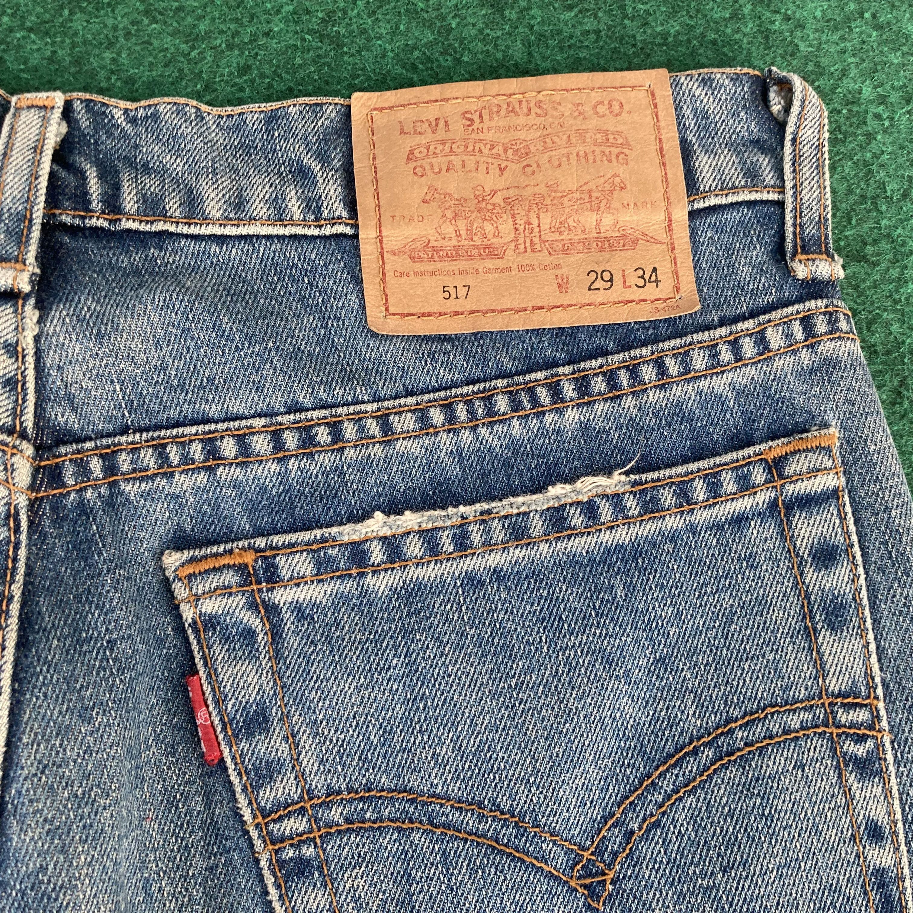 Vtg Levis 517 Denim Sz 29 Flare Bootcut Jeans