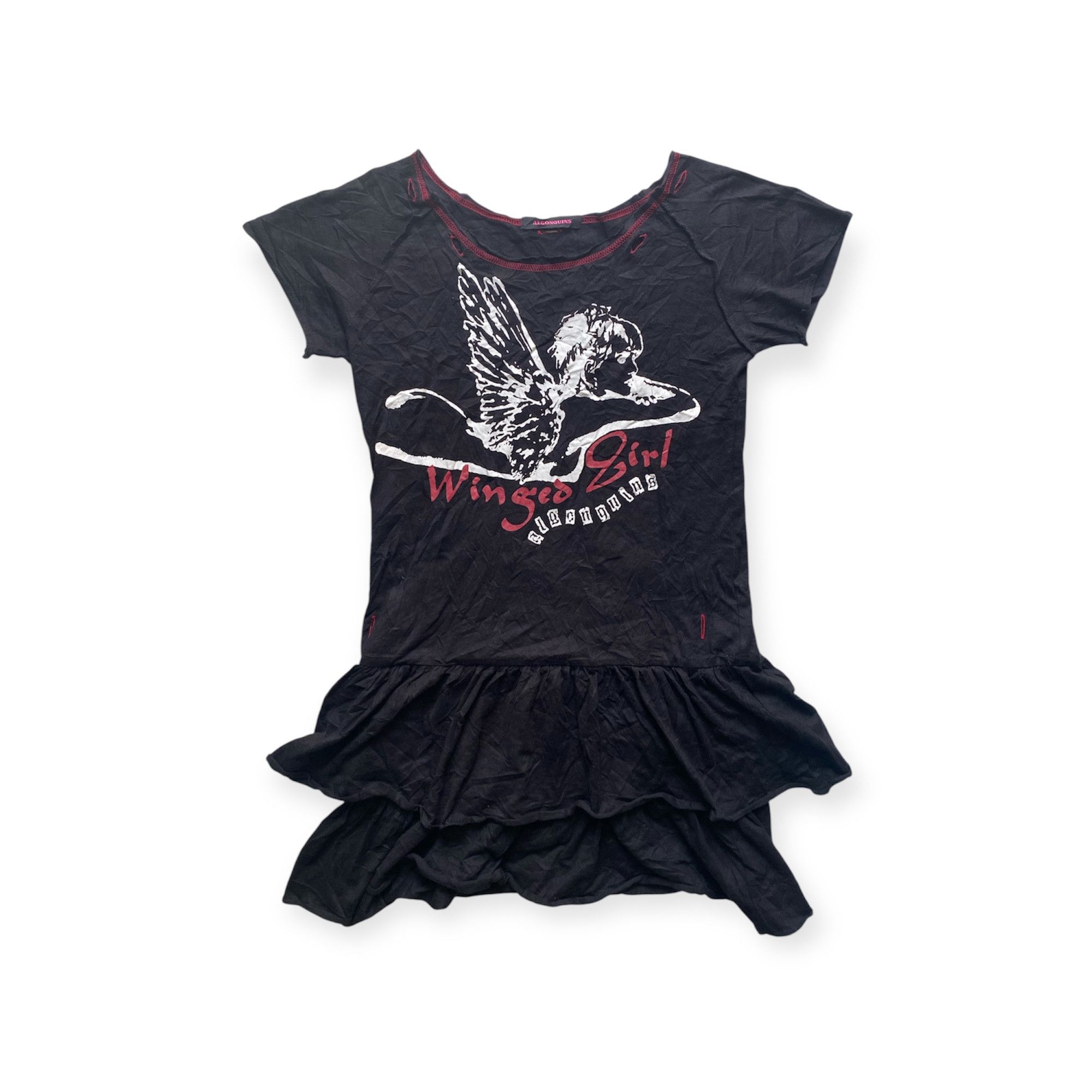 Japanese Brand AlgonQuins Wings Girl Midi Dress Y2k Size M / US 6-8 / IT 42-44 - 1 Thumbnail