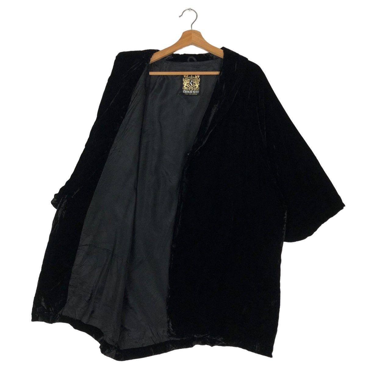 Vintage 🔥Rare Long Jacket Scheibler Velvet Made in W.Germany Black Size US M / EU 48-50 / 2 - 10 Thumbnail