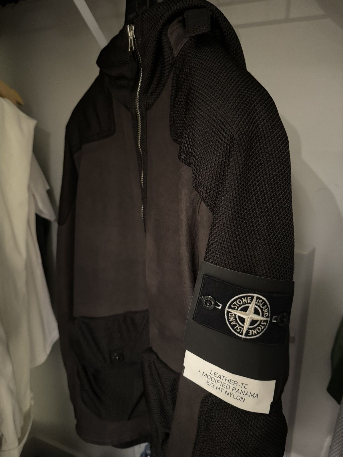 Stone Island Stone Island Leather-TC Modified Panama 6/3 HT Nylon jacket Size US M / EU 48-50 / 2 - 15 Thumbnail