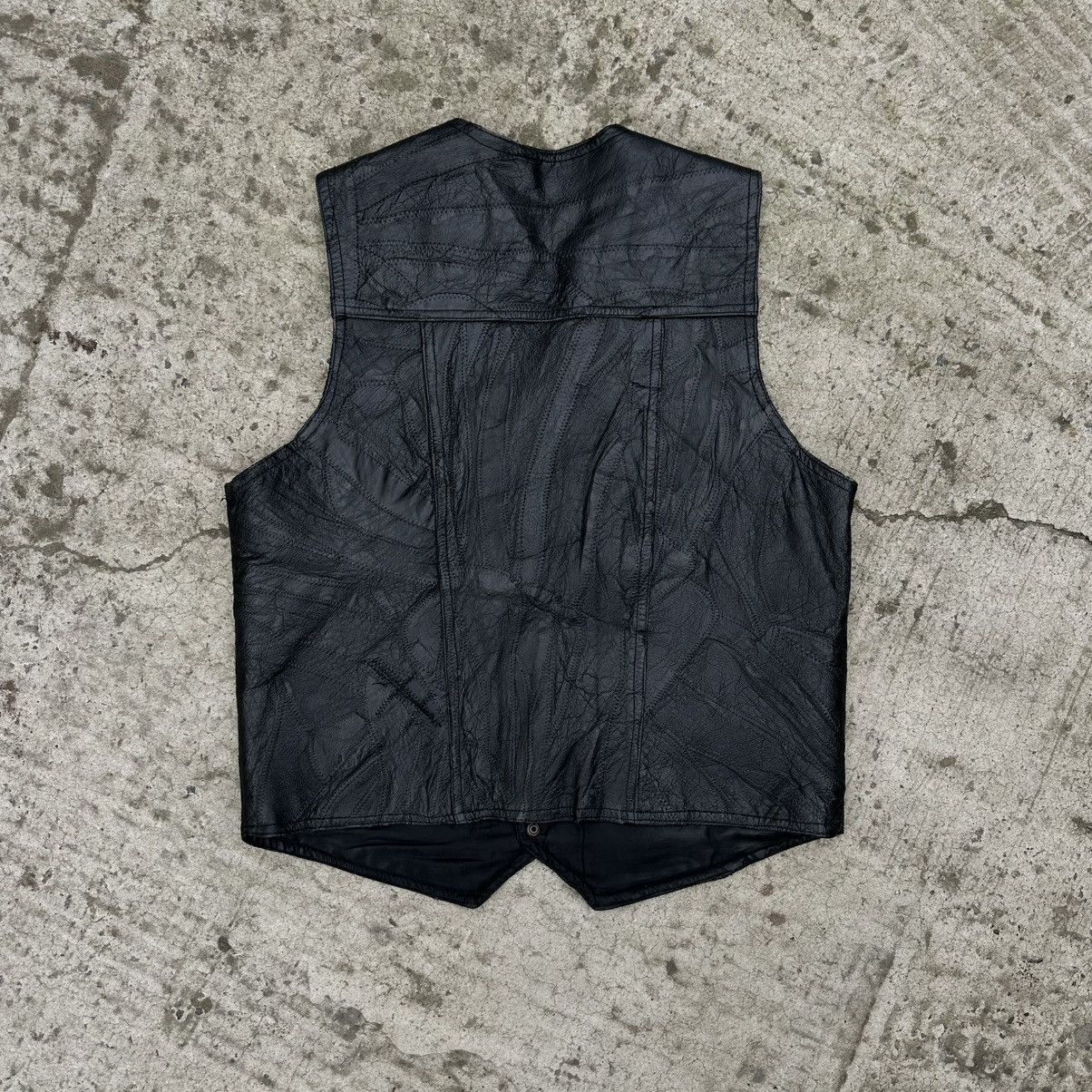 Genuine Leather Vintage Leather Vest Custom Genuine Leather Y2K 00s USA Size US L / EU 52-54 / 3 - 4 Thumbnail