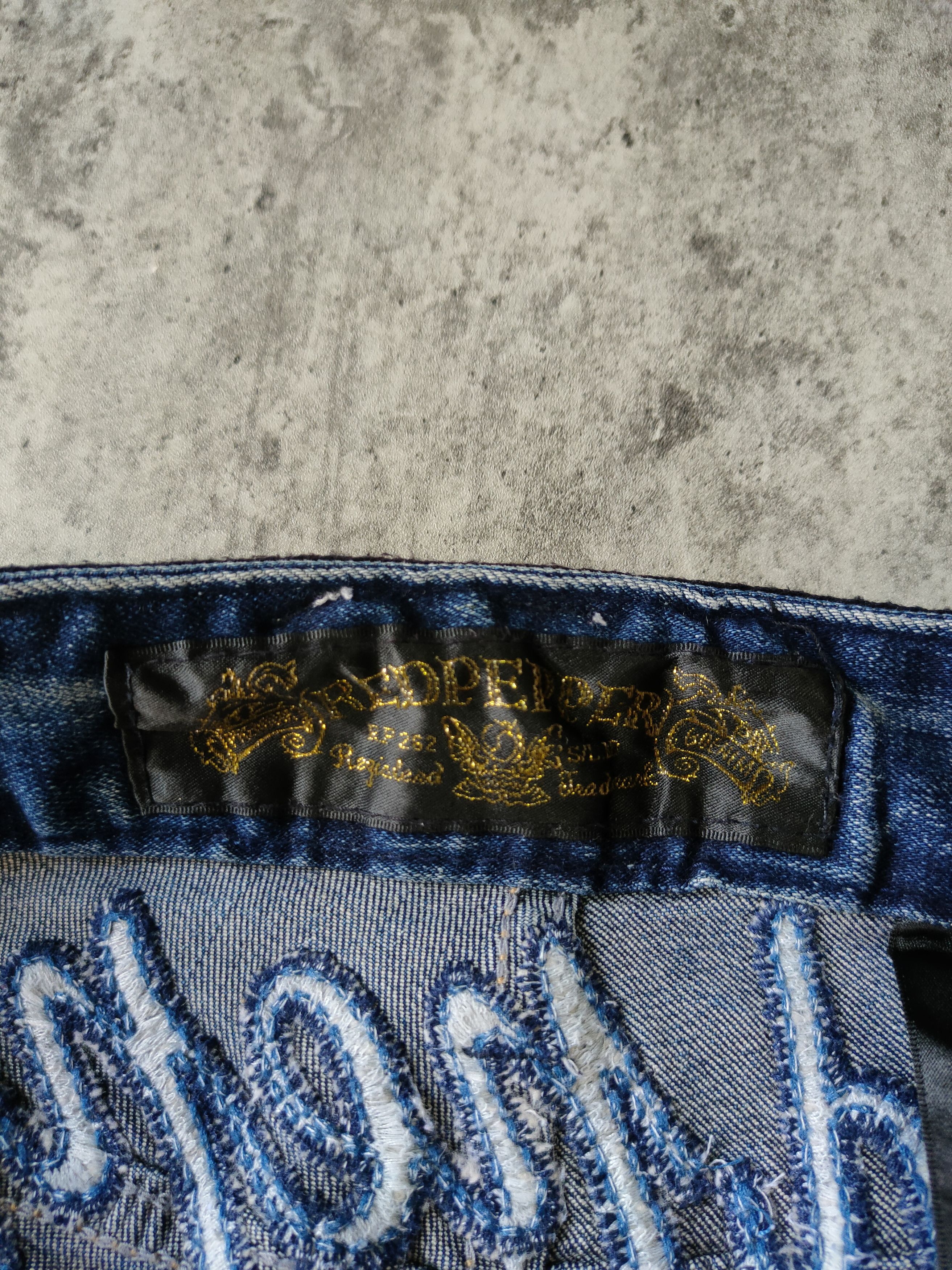 Hysteric Glamour × If Six Was Nine × Le Grande Bleu (L.G.B.) Red Pepper Butterfly Embordired Jeans Size 29" - 15 Thumbnail