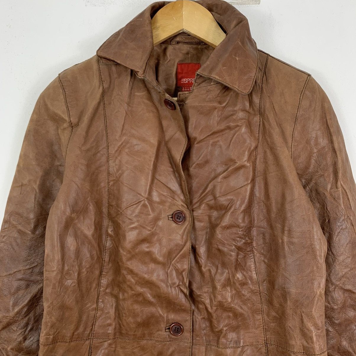 Esprit Vintage ESPRIT Leather Long Coat Size US S / EU 44-46 / 1 - 4 Thumbnail
