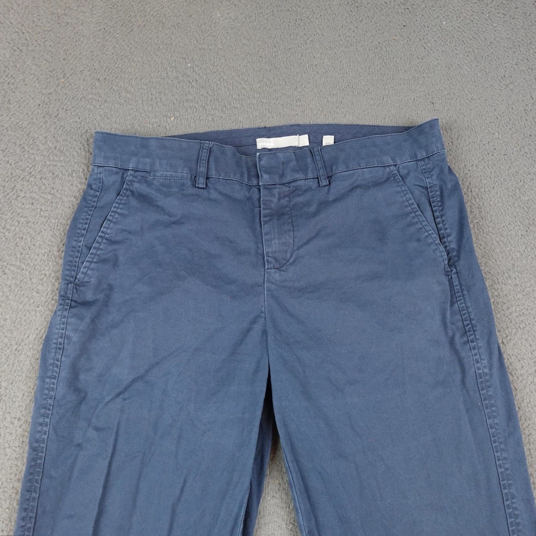 Vince Vince Pants Womens 6 Chino Blue Straight Leg Stretch Cotton Twill V357520802 Regular 28in Inseam Pockets Zipper Button Womens Size 28" / US 6 / IT 42 - 2 Thumbnail