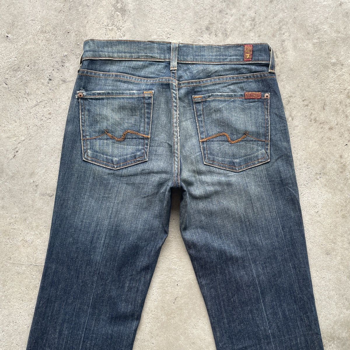 7 For All Mankind × Jean Vintage 7 For All Mankind USA Flare Faded Jeans Pants W29 Size US 29 - 10 Thumbnail